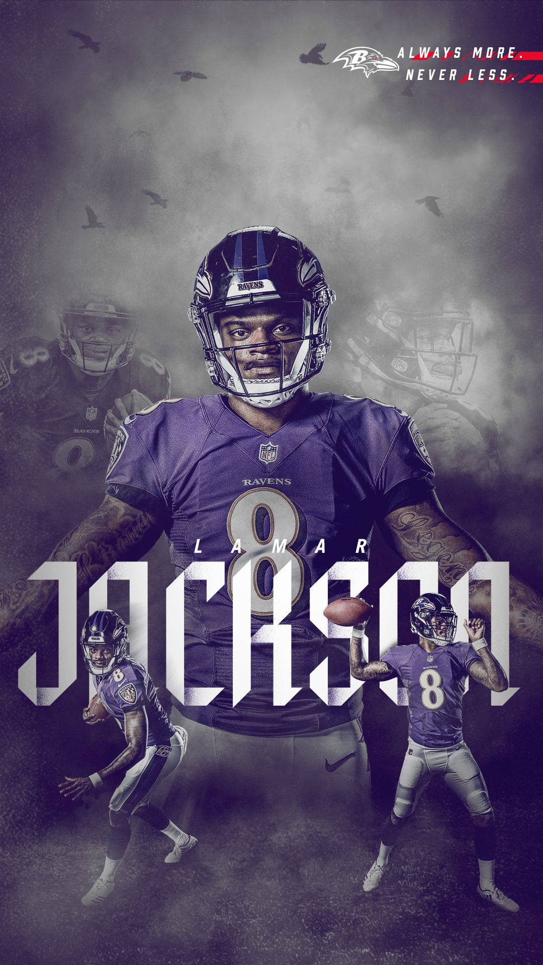 1080x1920 Download free Baltimore Ravens Lamar, Phone