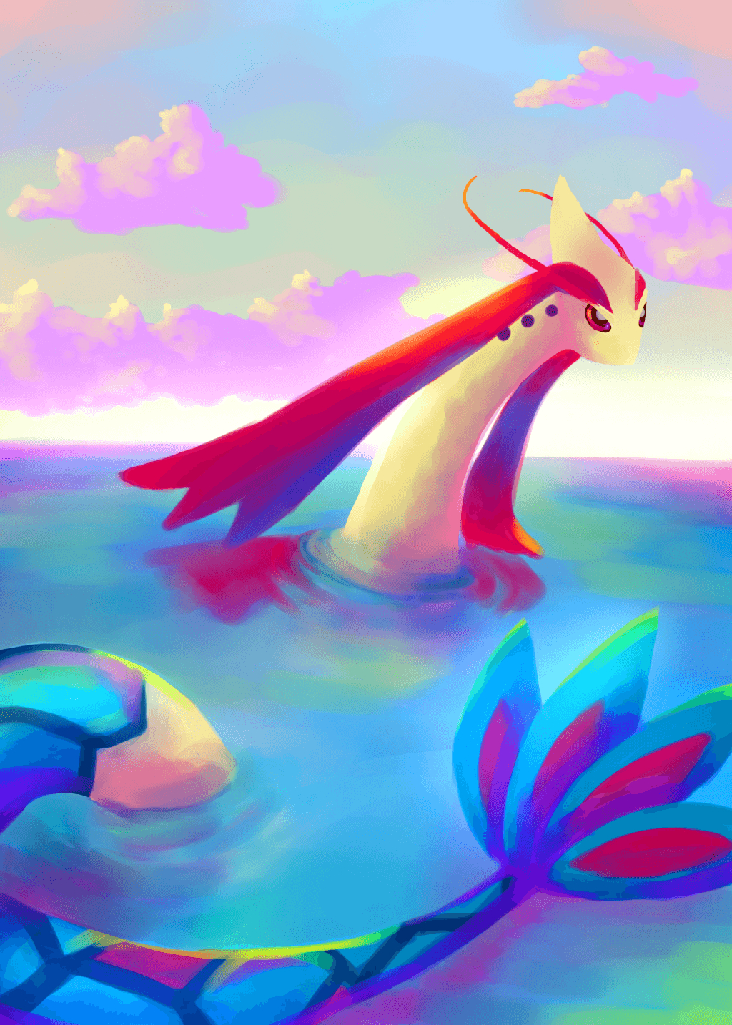 1030x1440 Milotic Wallpaper, Phone