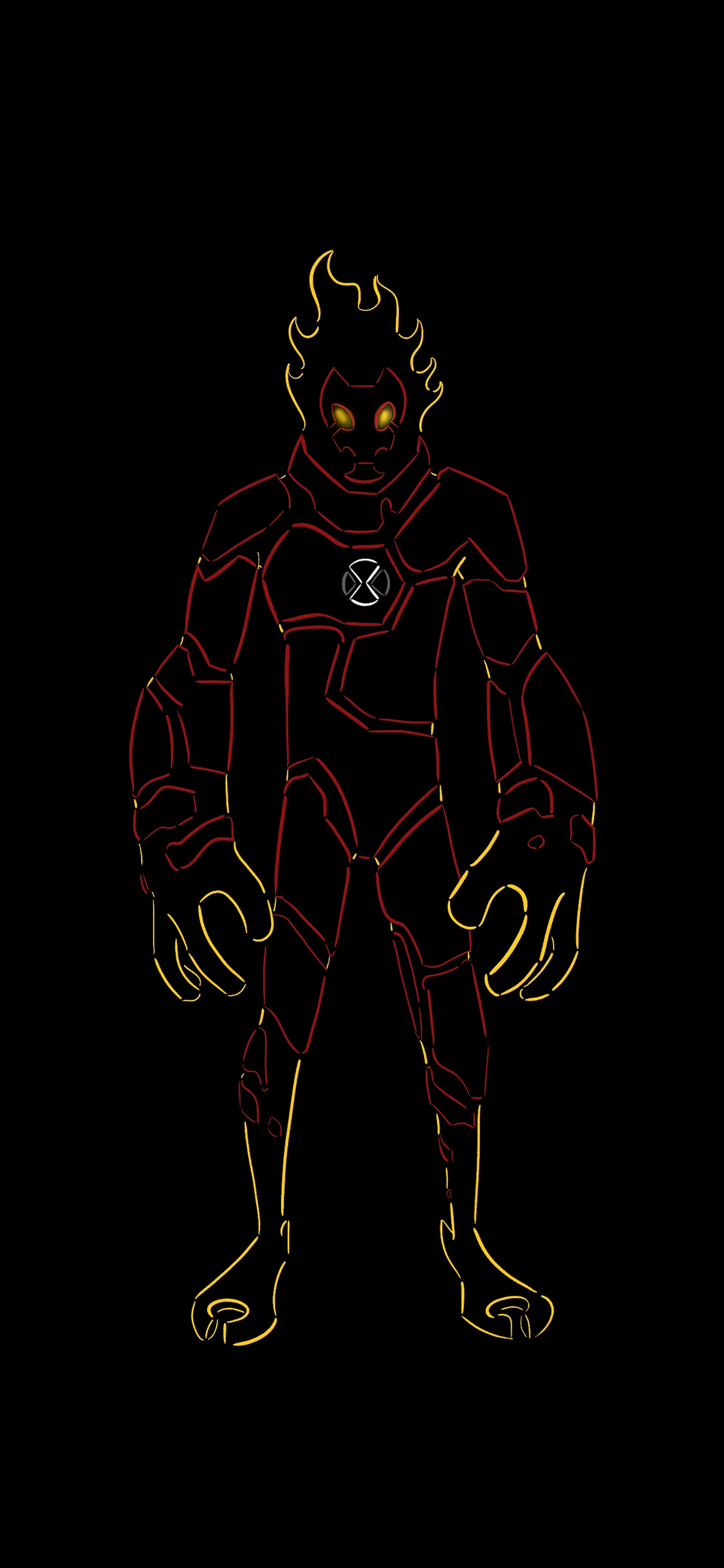 1130x2440 Heatblast Ben 10 iPhone XS, Phone