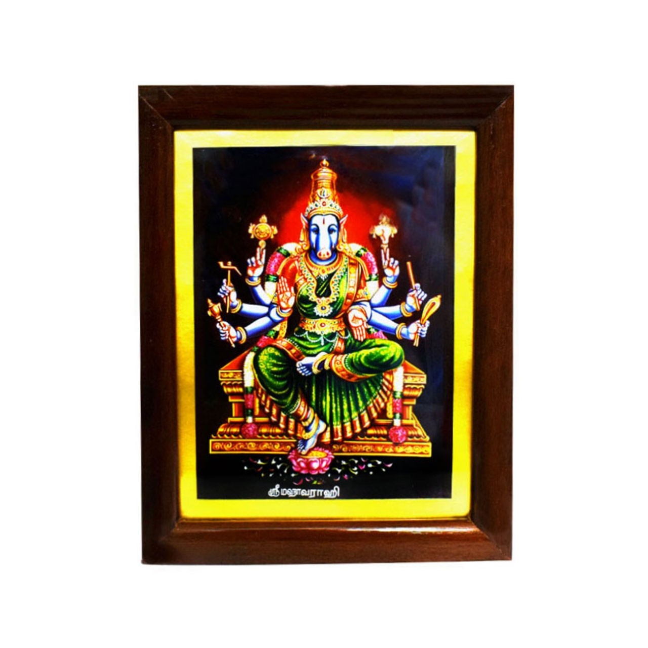 1280x1280 Handicraft Goddess Varahi Amman Photo for Pooja and Wall, Phone