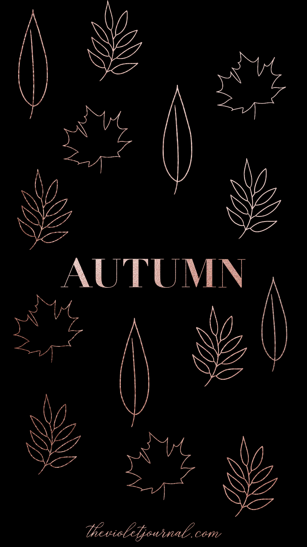 1080x1920 Free iPhone Wallpaper for Fall Violet Journal, Phone