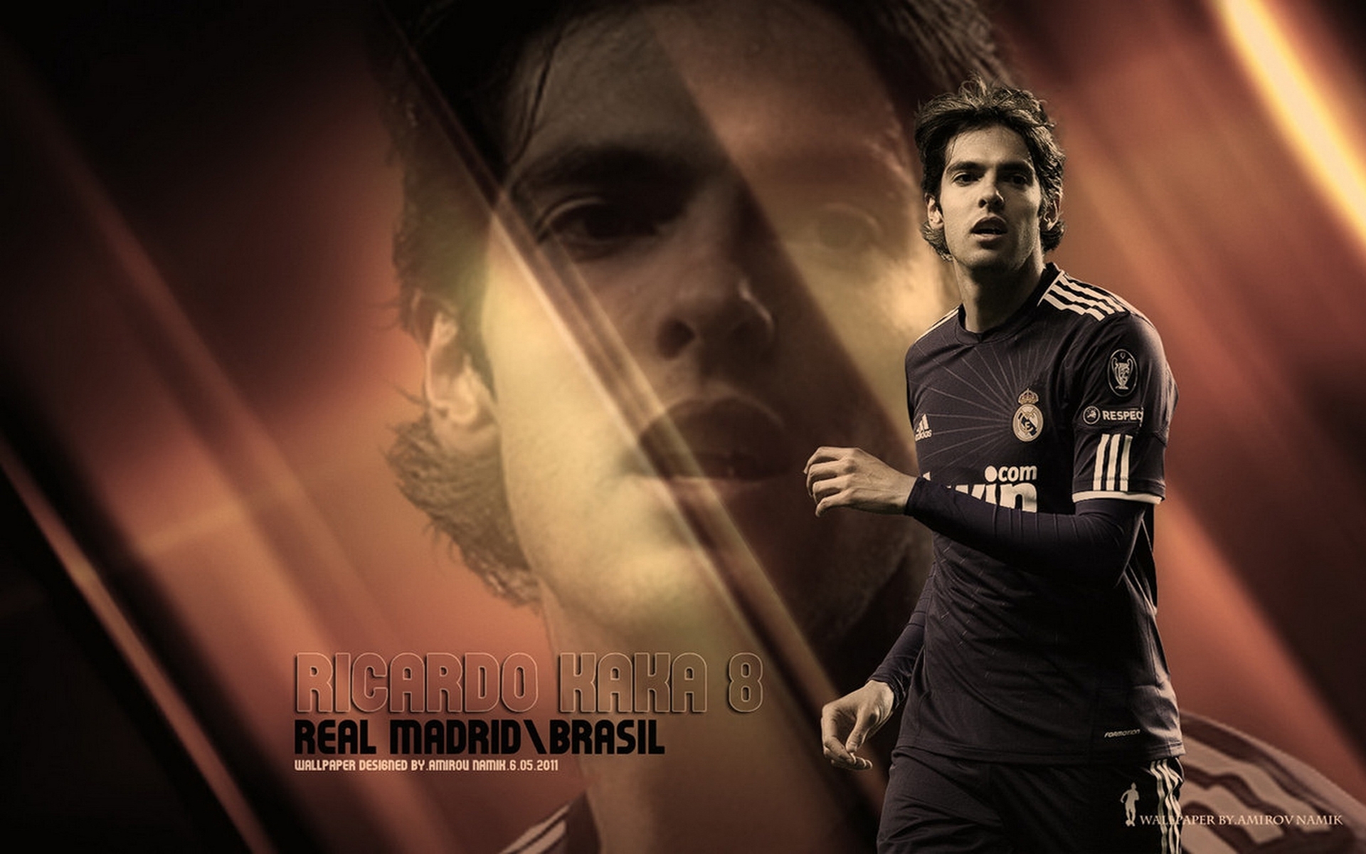 1920x1200 The football player halfback of Milan Kaka Desktop wallpaper 1366x768, Desktop