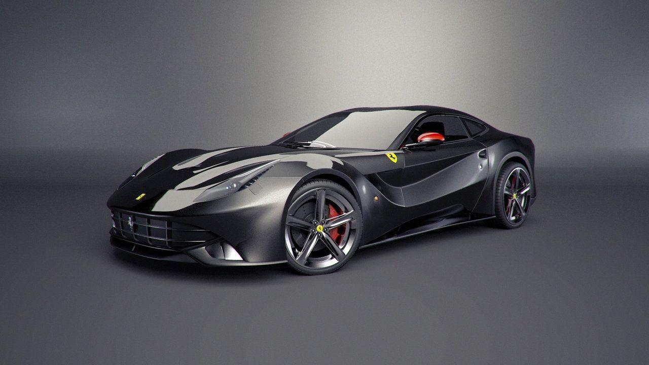 1280x720 Black Ferrari F12 berlinetta, Desktop