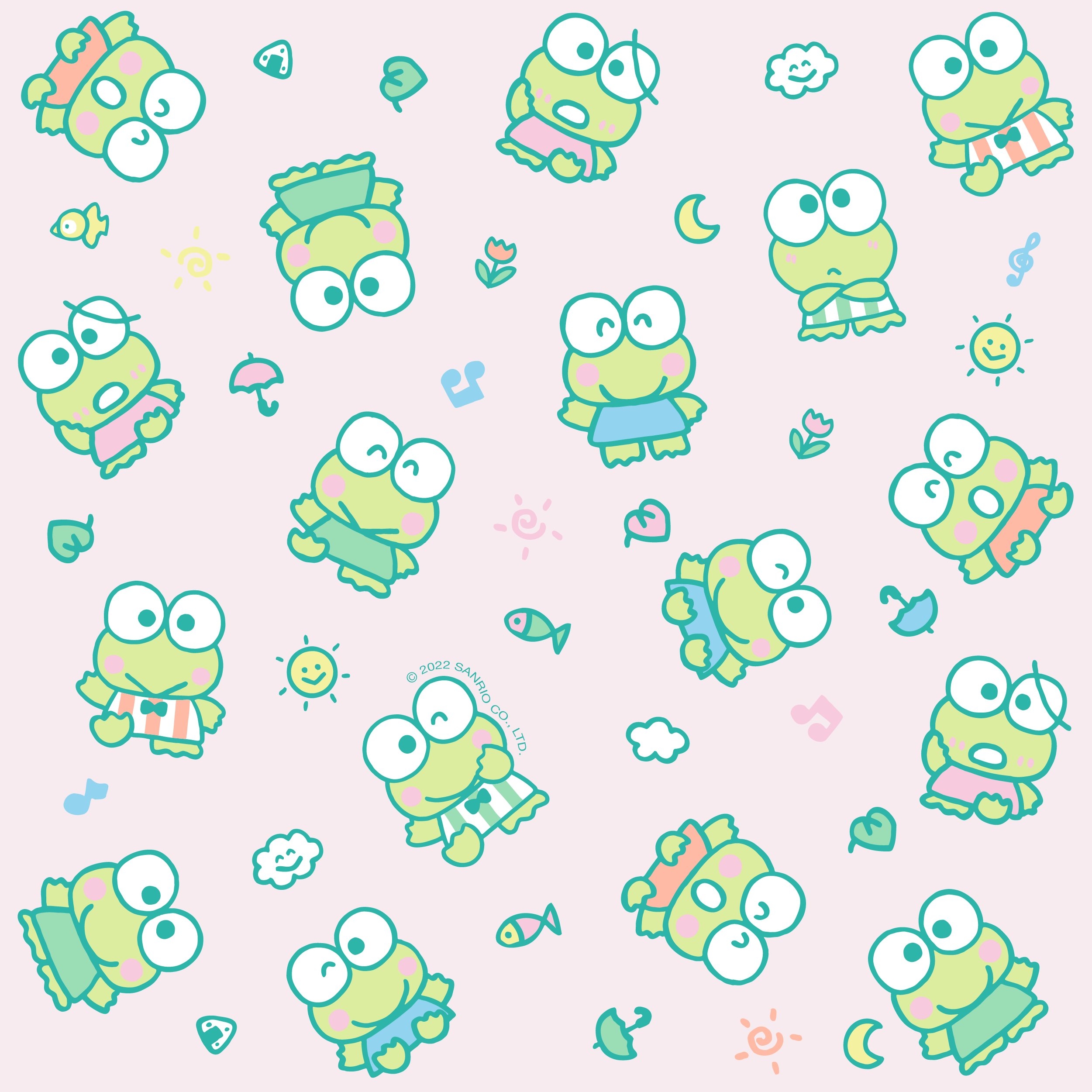 2510x2510 Sanrio #Keroppi on the go with new background for your phone!, Phone