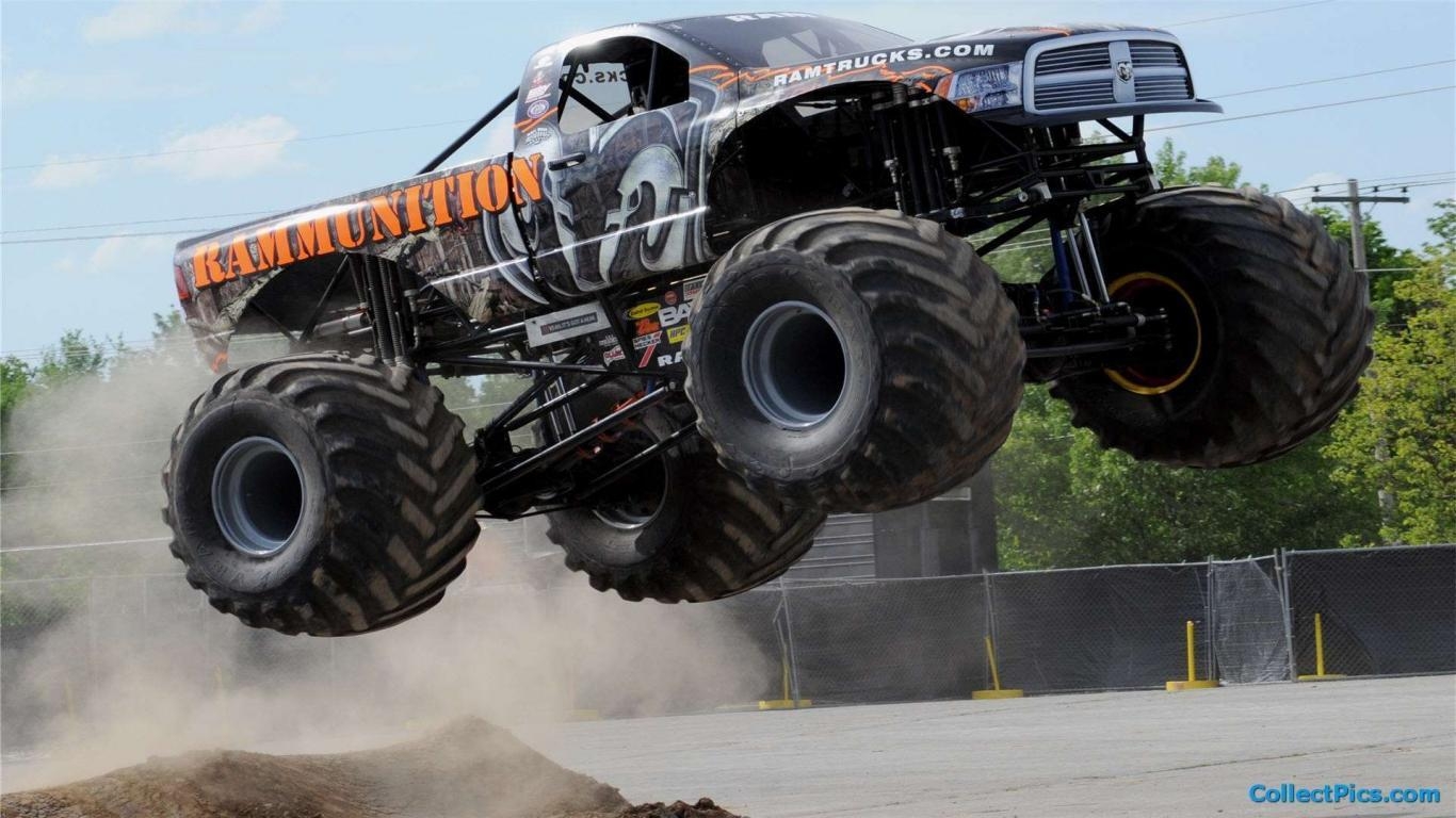 1370x770 Monster Truck wallpaper MIGHTY trucks Monster, Desktop