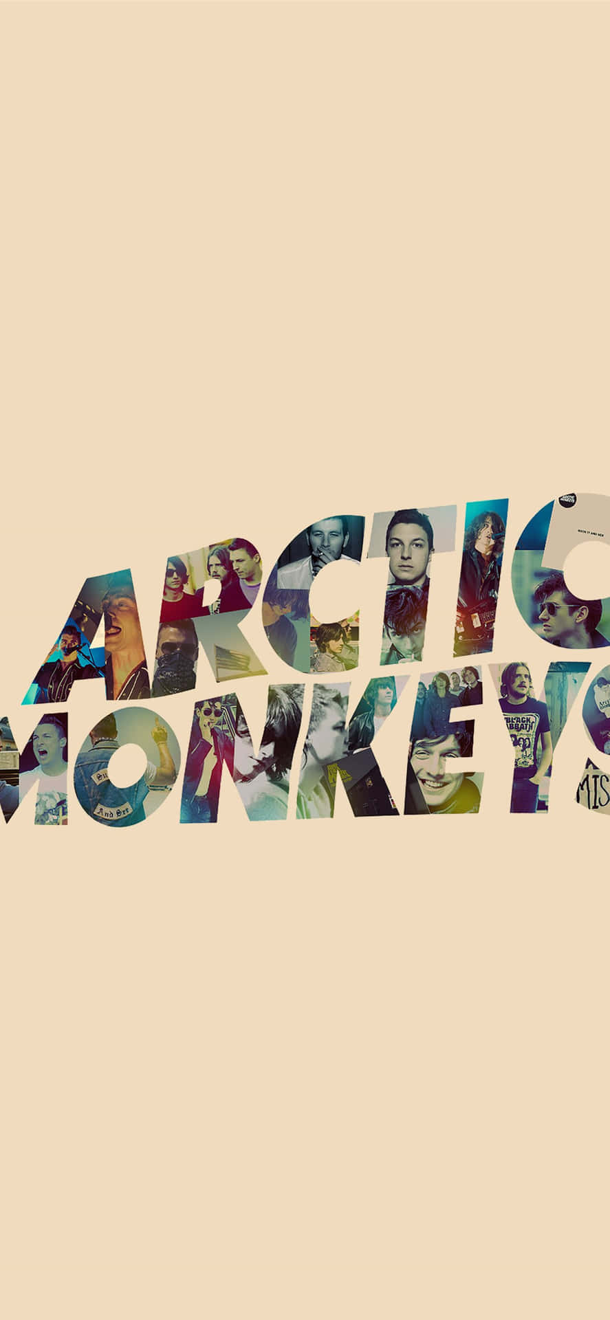 890x1920 Download Arctic Monkeys Tan Background With The Words Wallpaper, Phone