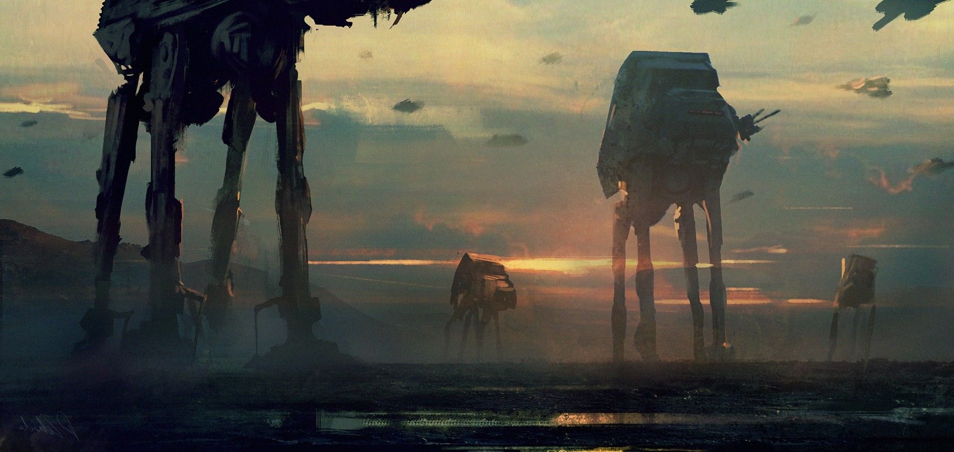 1920x910 Star Wars Art Wallpaper Free Star Wars Art Background, Dual Screen