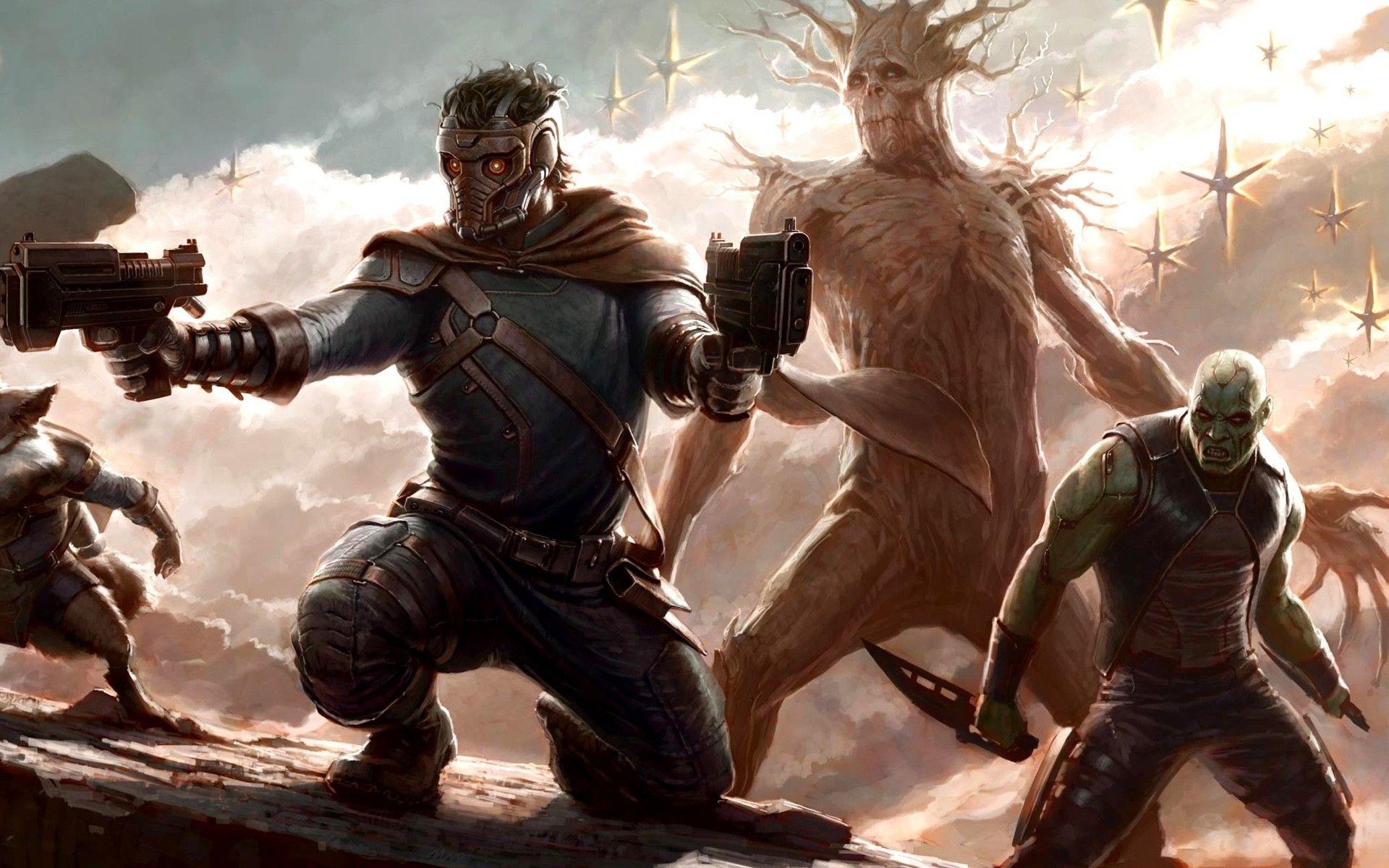 1920x1200 Guardians Of The Galaxy, Groot, Drax The Destroyer, Star Lord, Desktop