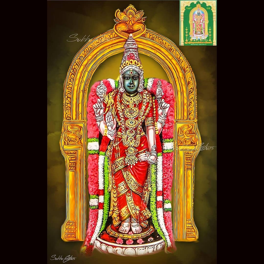 1080x1080 subbucreatives Painting of #Srigarbarakshambigai ambal feeling blessed, Phone