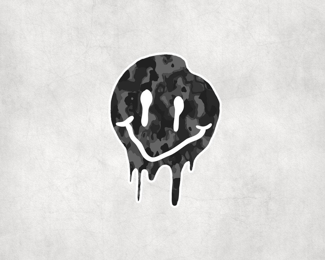 1140x920 Download Black Drippy Smiley Face Wallpaper, Desktop