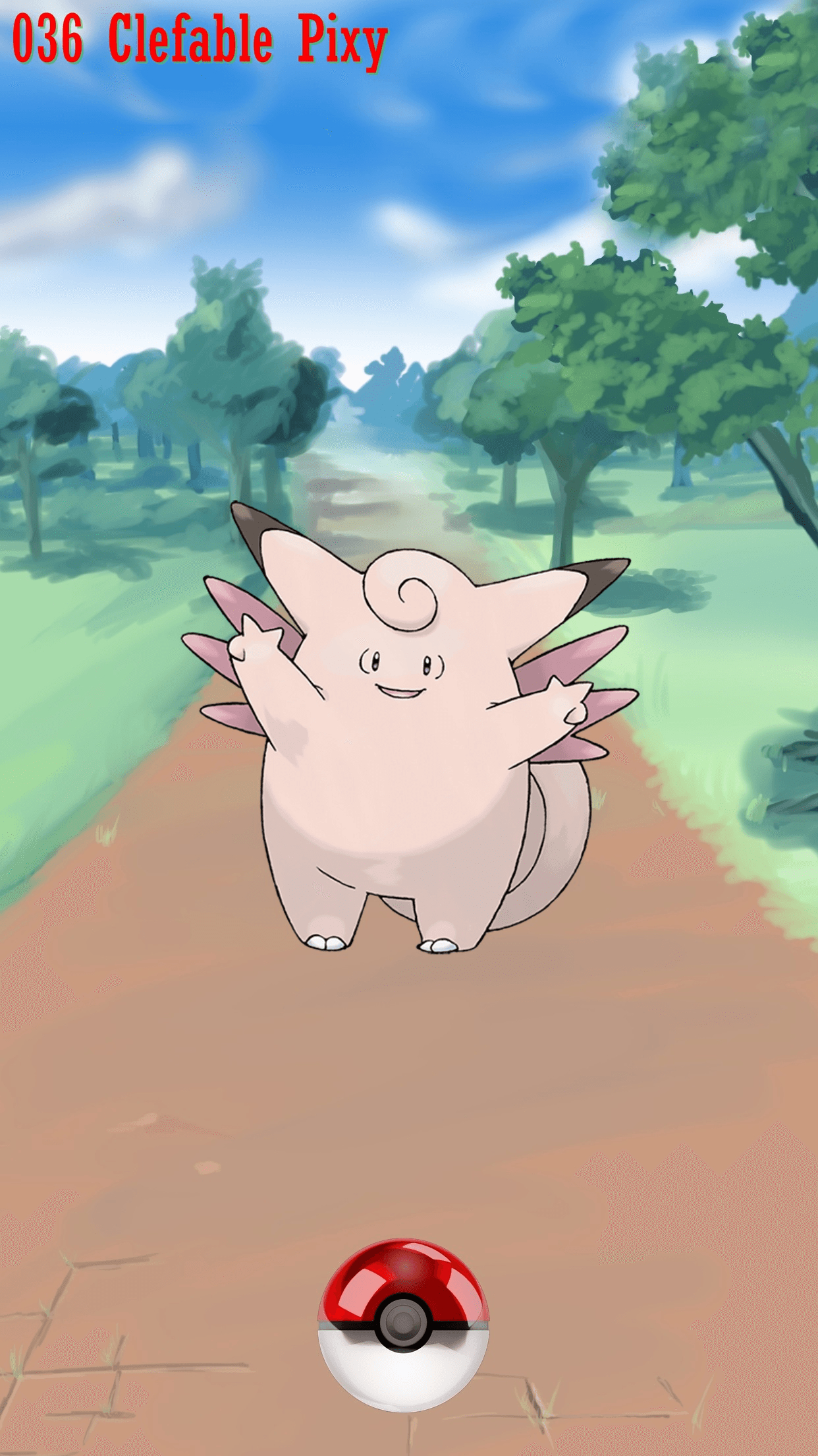 1250x2210 Street Pokeball Clefable Pixy, Phone