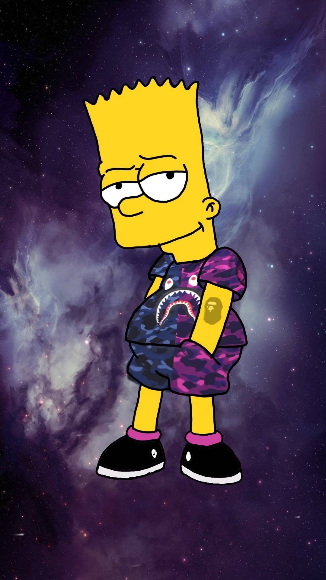 1080x1920 Bart Simpson Trippy Wallpaper Free Bart Simpson Trippy Background, Phone