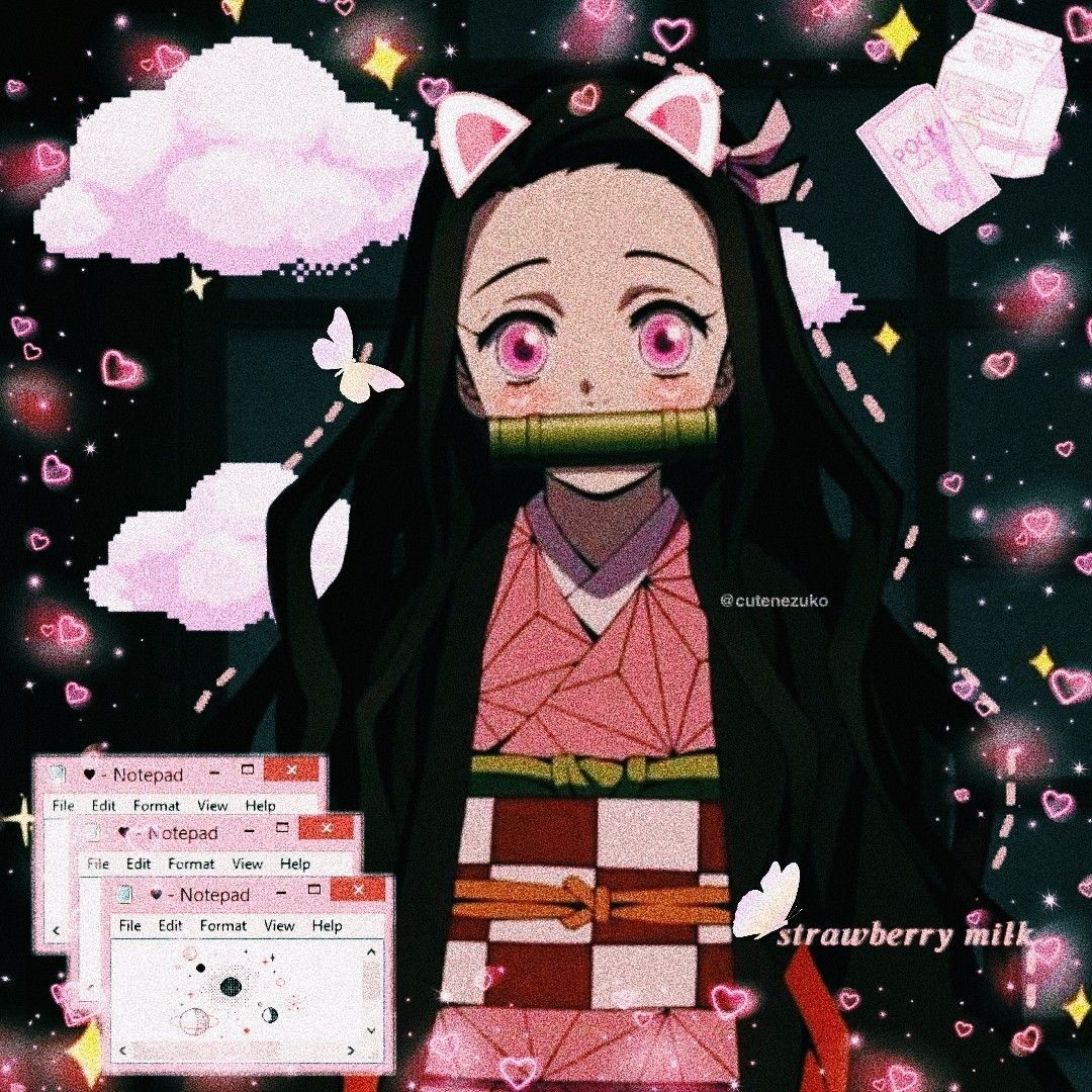 1080x1080 cute nezuko icon ;, Phone