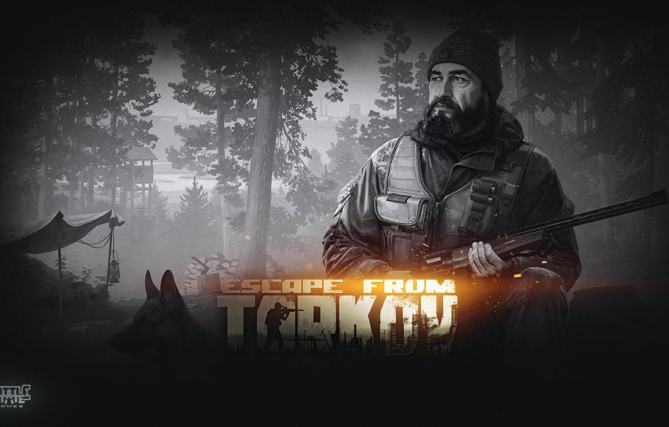 1340x850 Wallpaper Huntsman, Escape from Tarkov, Dealer, Battlestate, Desktop