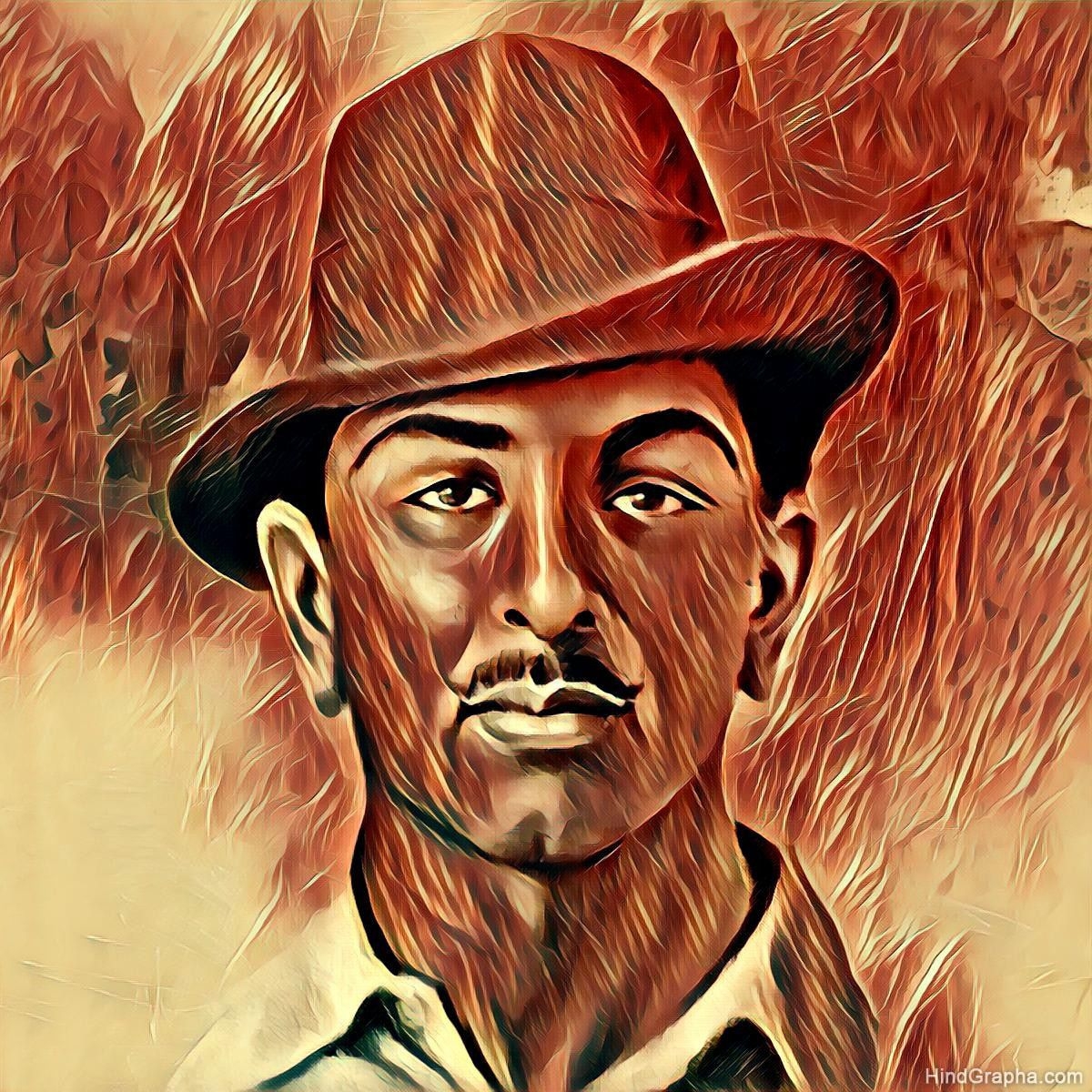 1200x1200 Bhagat Singh Photo in HD Quality, Phone