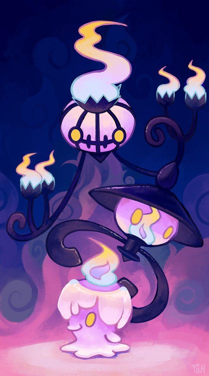 670x1200 Litwick, Lampent & Chandelure. Pokemon. Pokémon, Anime, Phone