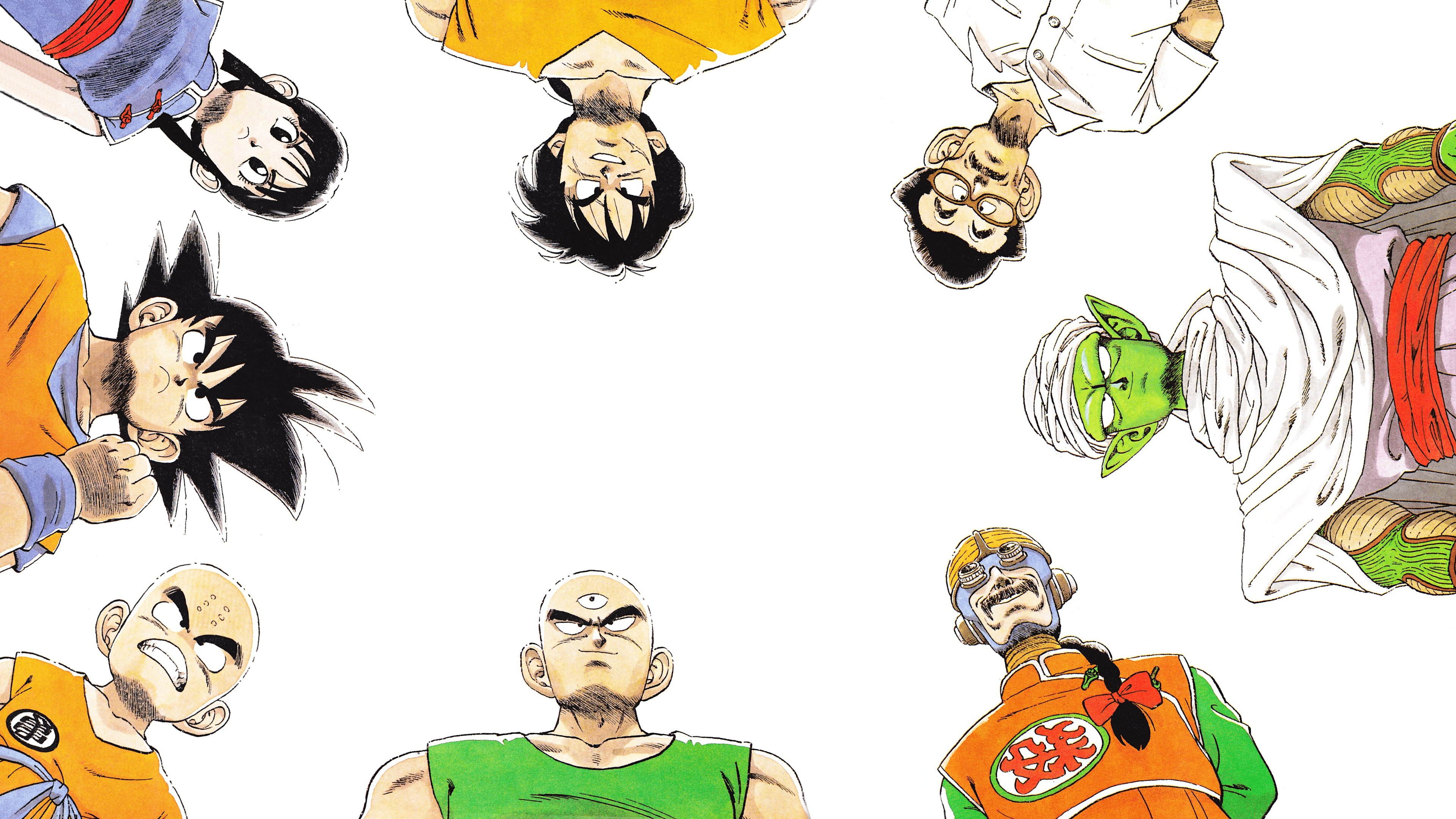 3840x2160 Dragon Ball Z, Son Goku, Krillin, Chi Chi, Tien Shinhan, Piccolo, Desktop