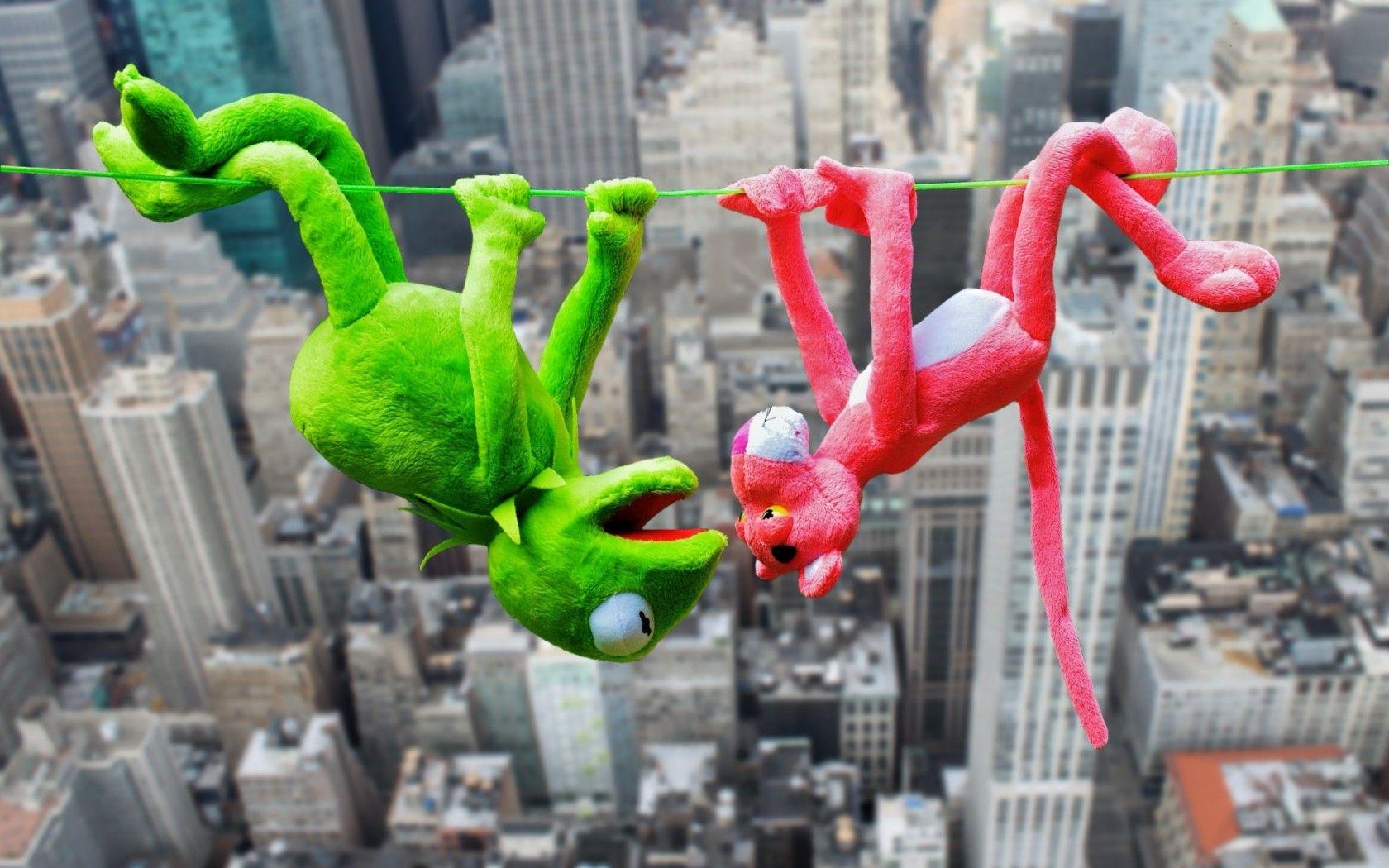 1680x1050 The Pink Panther and Kermit the Frog at High Altitude widescreen, Desktop