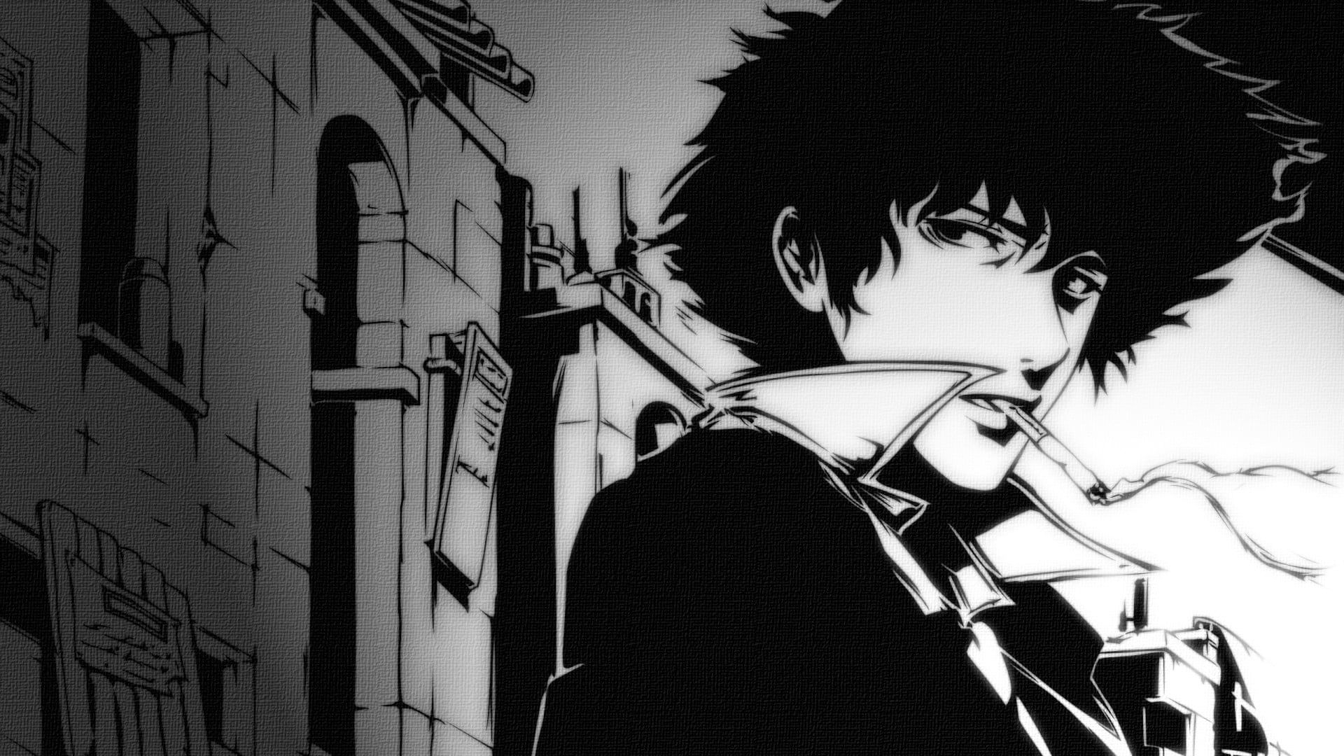 1920x1080 Man with cigarette illustration, Cowboy Bebop, Spike Spiegel, smoking, anime boys HD wallpaper, Desktop