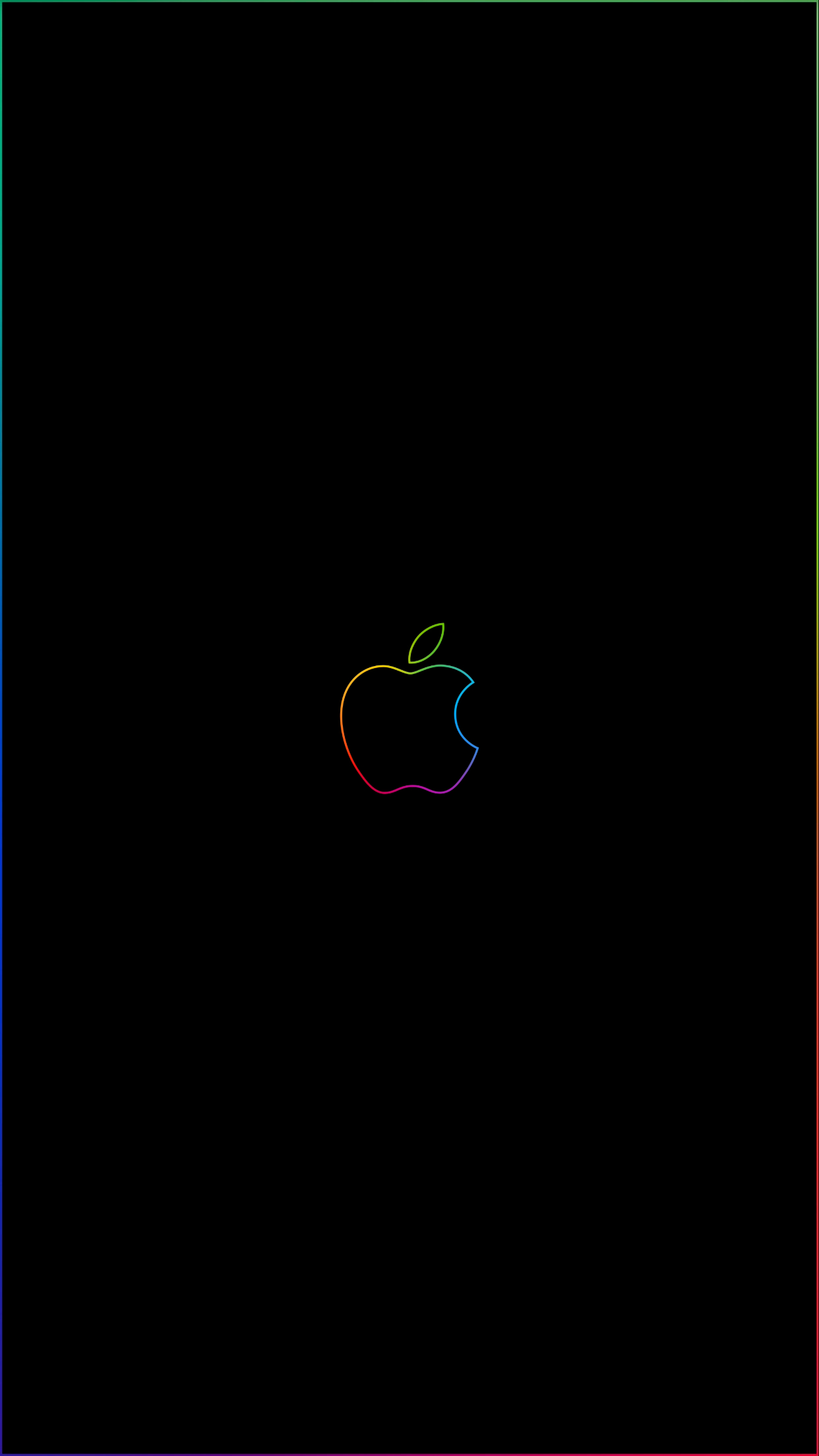 1250x2210 Rainbow border & apple logo iPhone wallpaper Imgur links: iphone, Phone