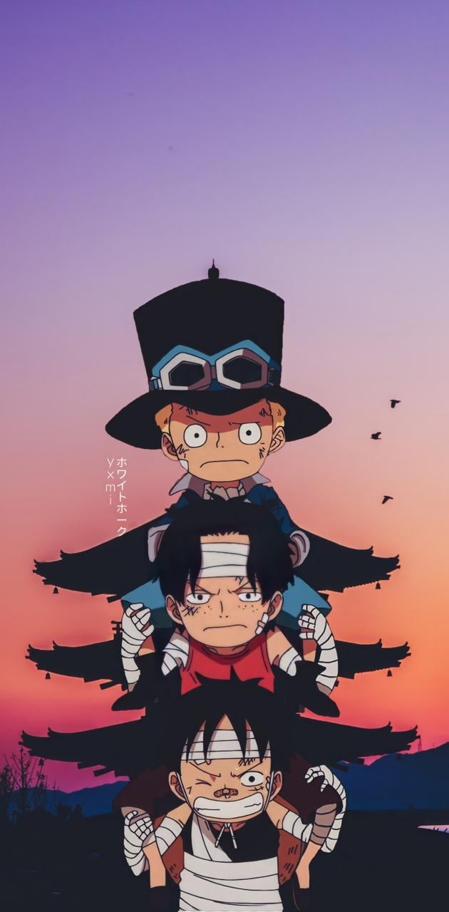 630x1280 Luffy sabo ace wallpaper, Phone