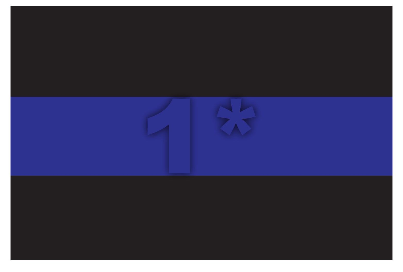 1570x1060 Thin Blue Line Rectangle* (1 Asterisk) Safety Decals, Desktop