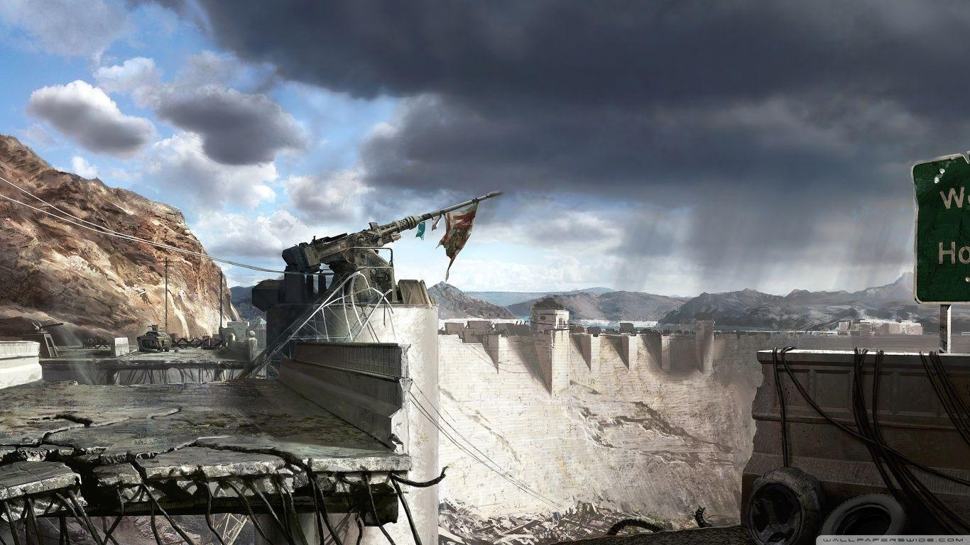 1370x770 Fallout New Vegas Hoover Dam Concept Art HD desktop wallpaper, Desktop