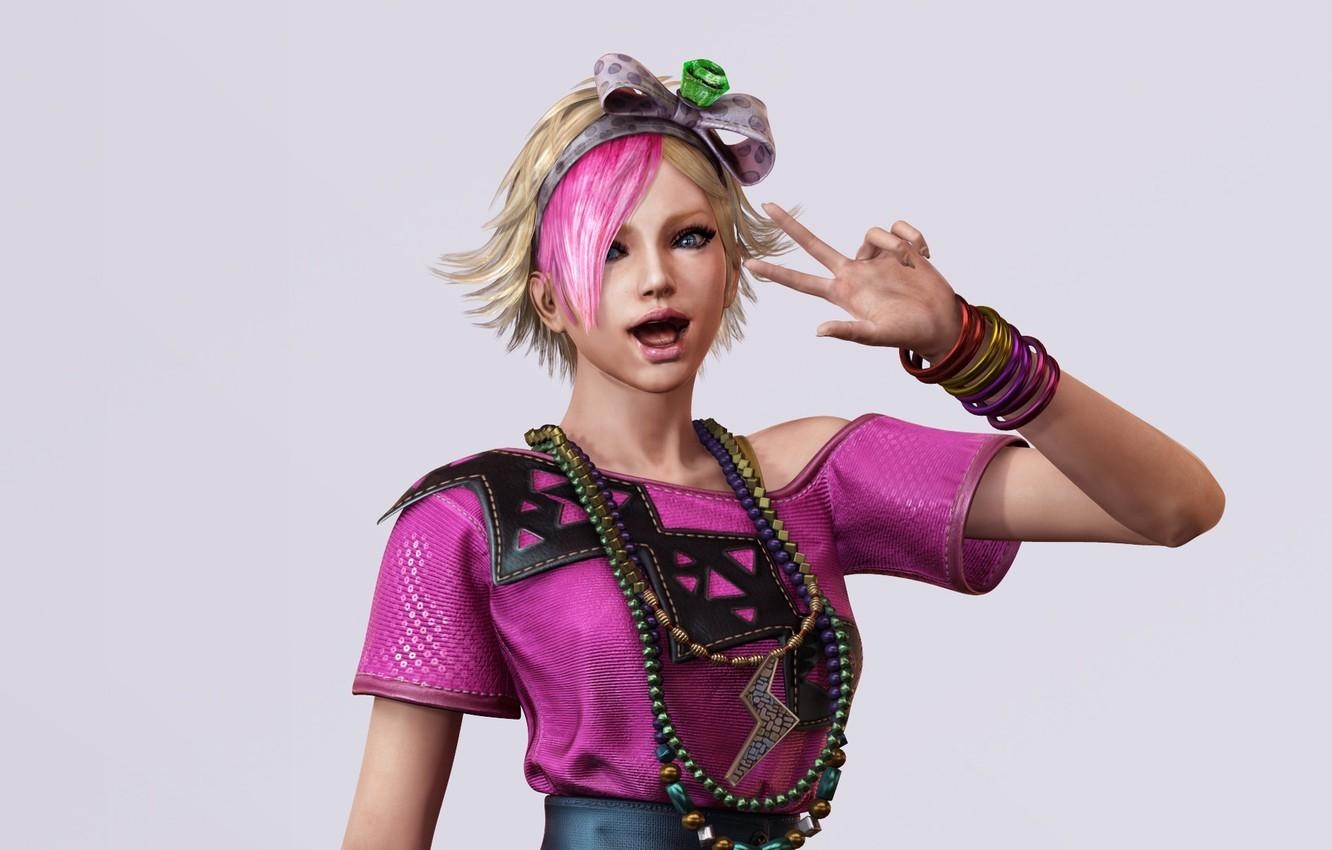 1340x850 Wallpaper look, girl, emo, gesture, Lollipop Chainsaw image, Desktop