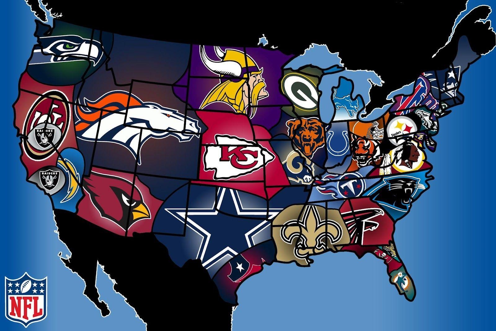 1600x1070 NFL Fan Map Team Wallpaper, Desktop