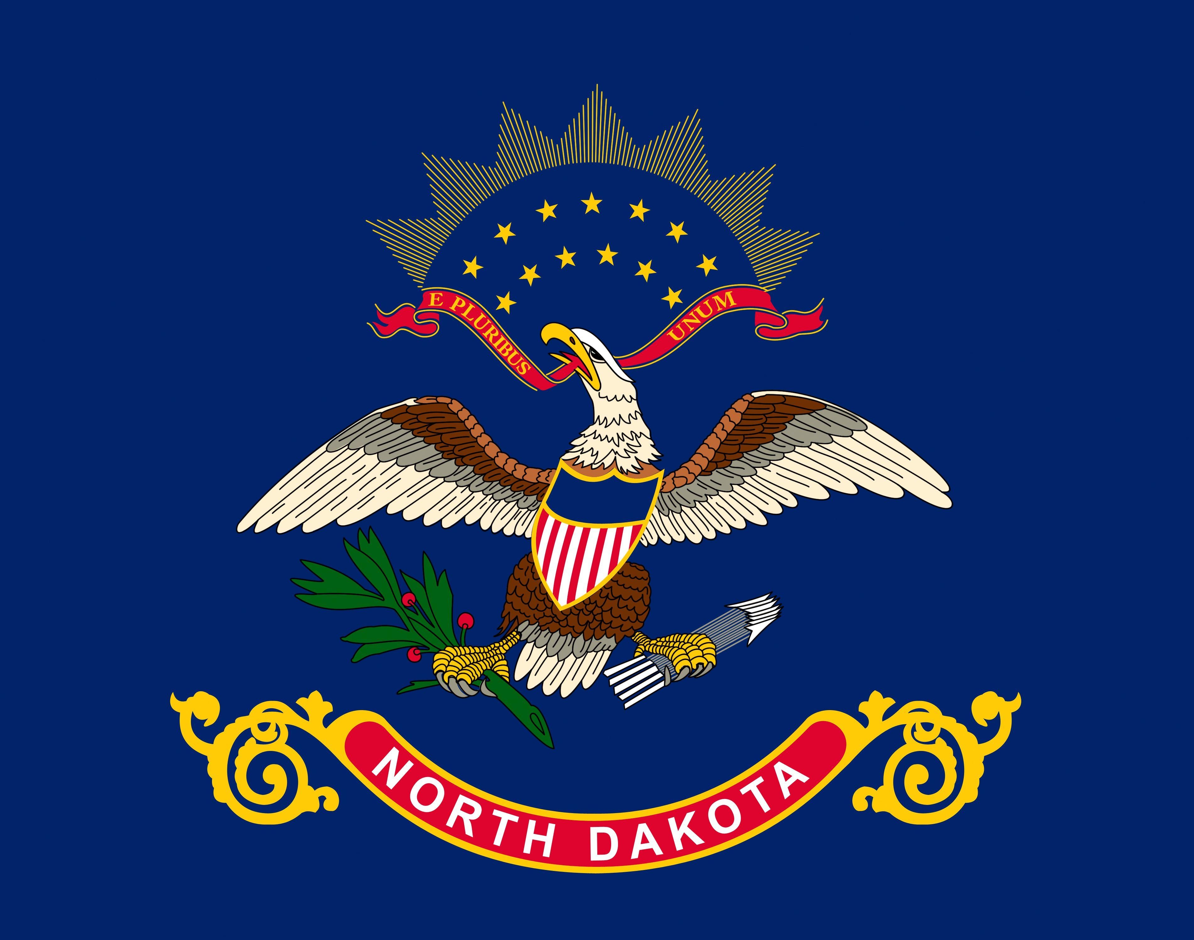 3810x3000 USA North Dakota Flag, Desktop