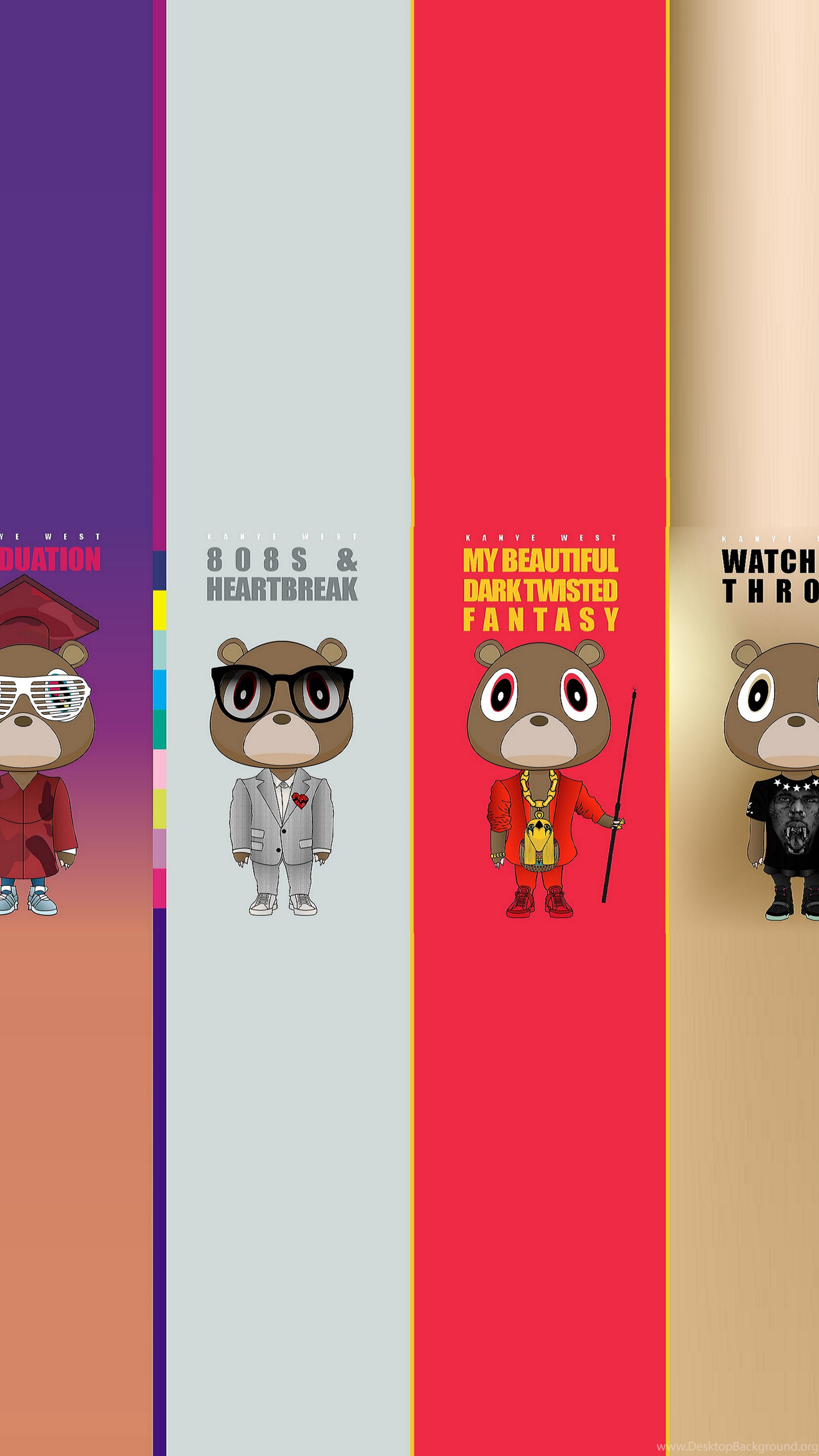 1440x2560 Dropout Bear Wallpaper, Kanye Desktop Background, Phone