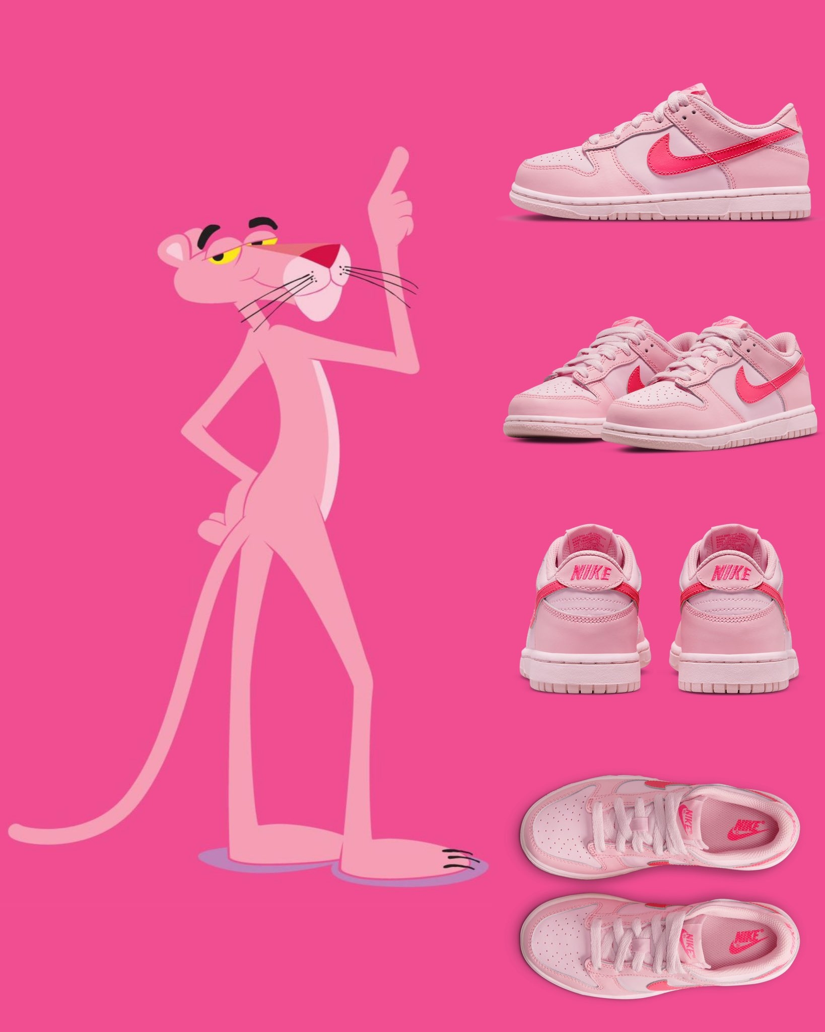 1640x2050 zSneakerHeadz #Pink Nike Dunk Low official image! Pink Panther vibes, Phone