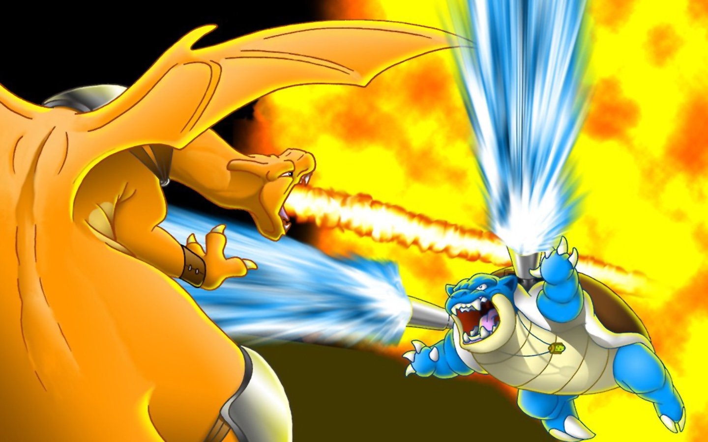 1440x900 pokemon, Yellow, Blastoise, Battles, Charizard Wallpaper HD / Desktop and Mobile Background, Desktop