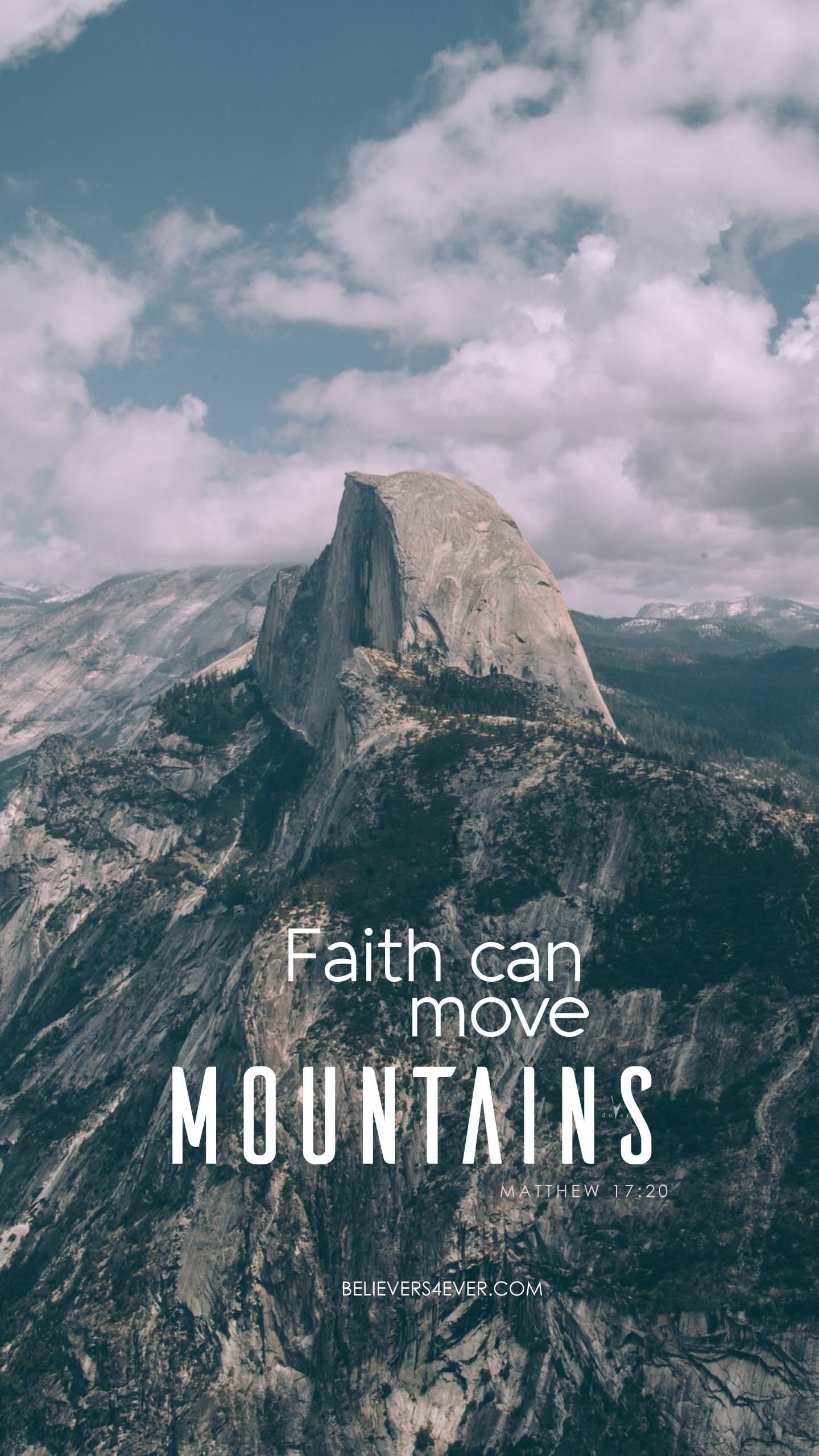 1440x2570 Faith can move mountains, Phone