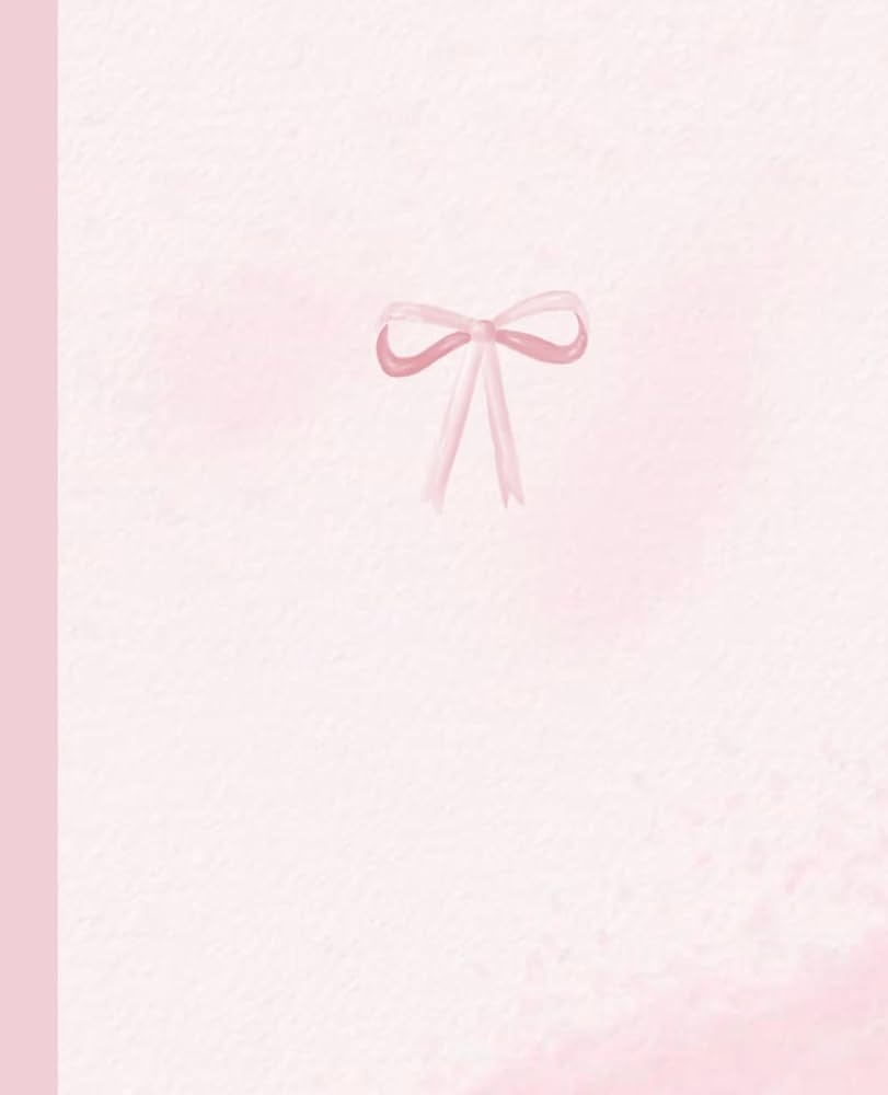 820x1000 Pink Bow Lined Journal Notebook, Phone