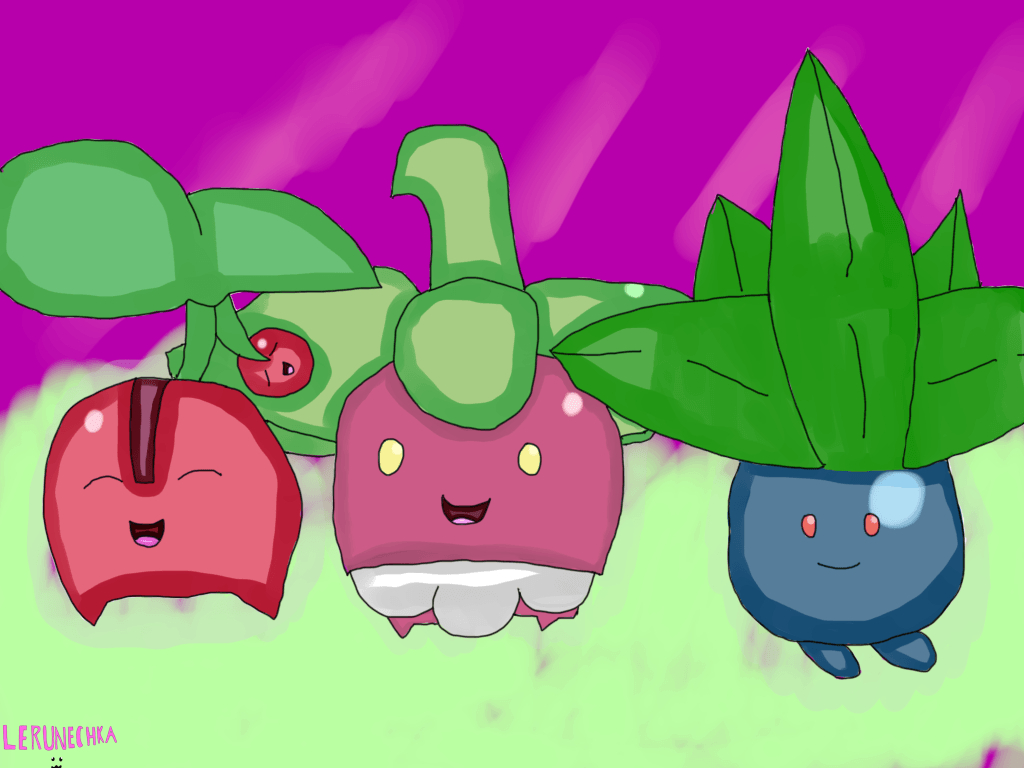 1030x770 Cherubi, Bounsweet and Oddish, Desktop