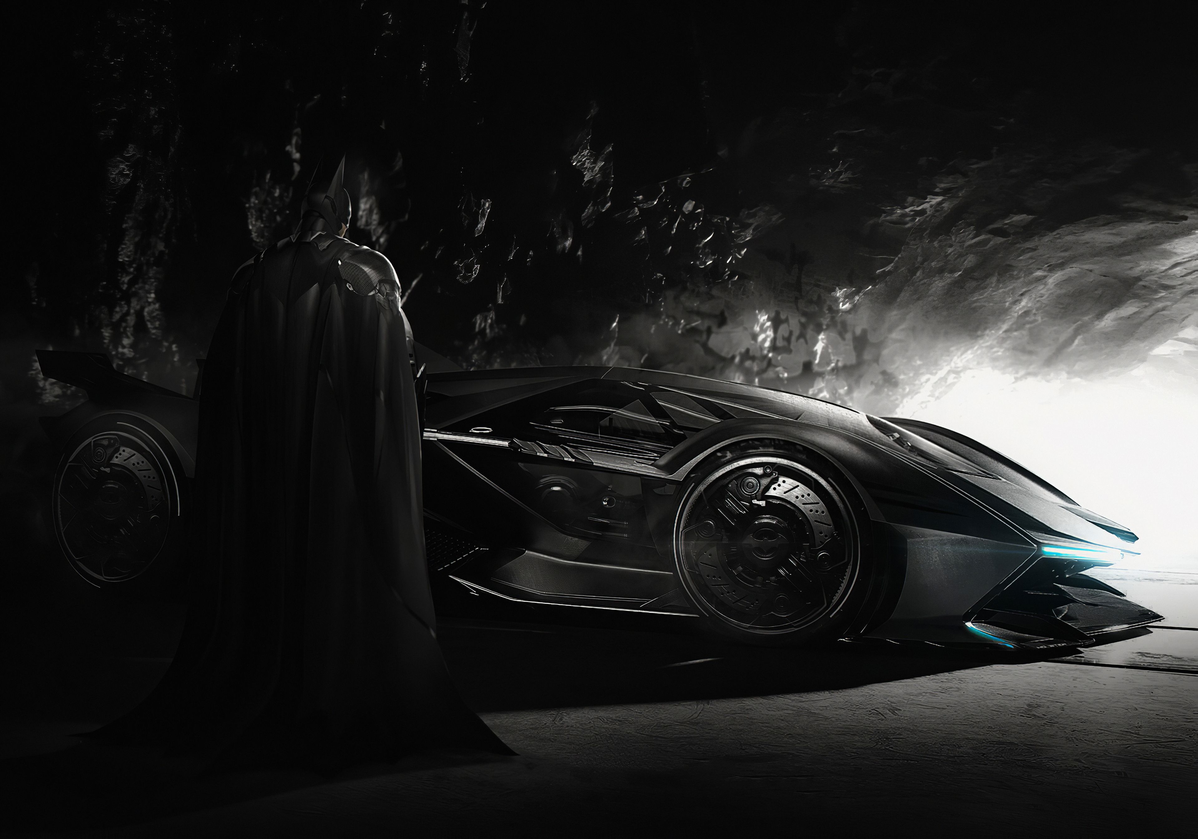 3840x2690 Wallpaper 4k Batman Batmobile Art Batman Batmobile art wallpaper, Desktop