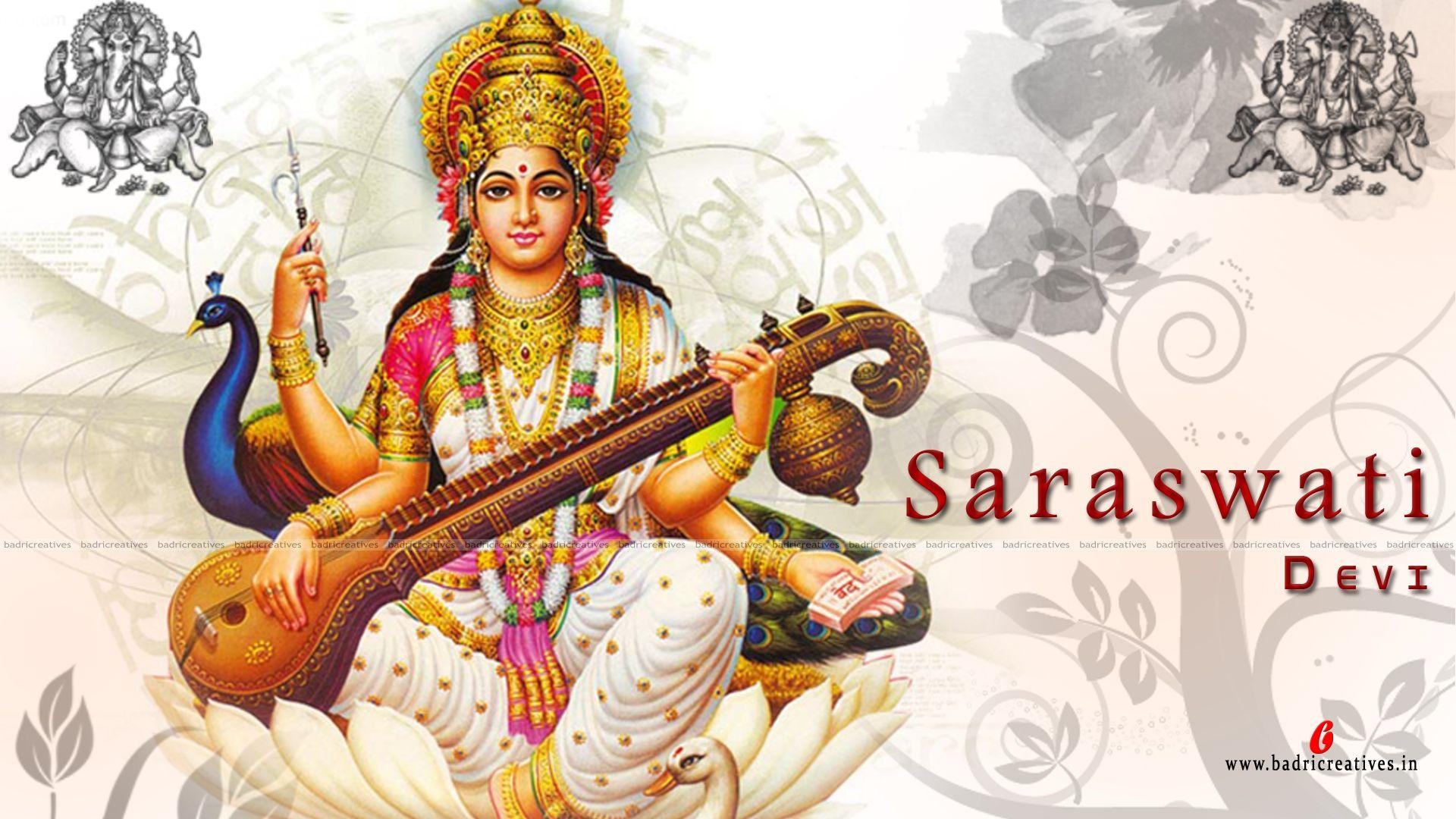 1920x1080 Saraswati Devi HQ Wallpaper. Devotional Wallpaper in 2019, Desktop