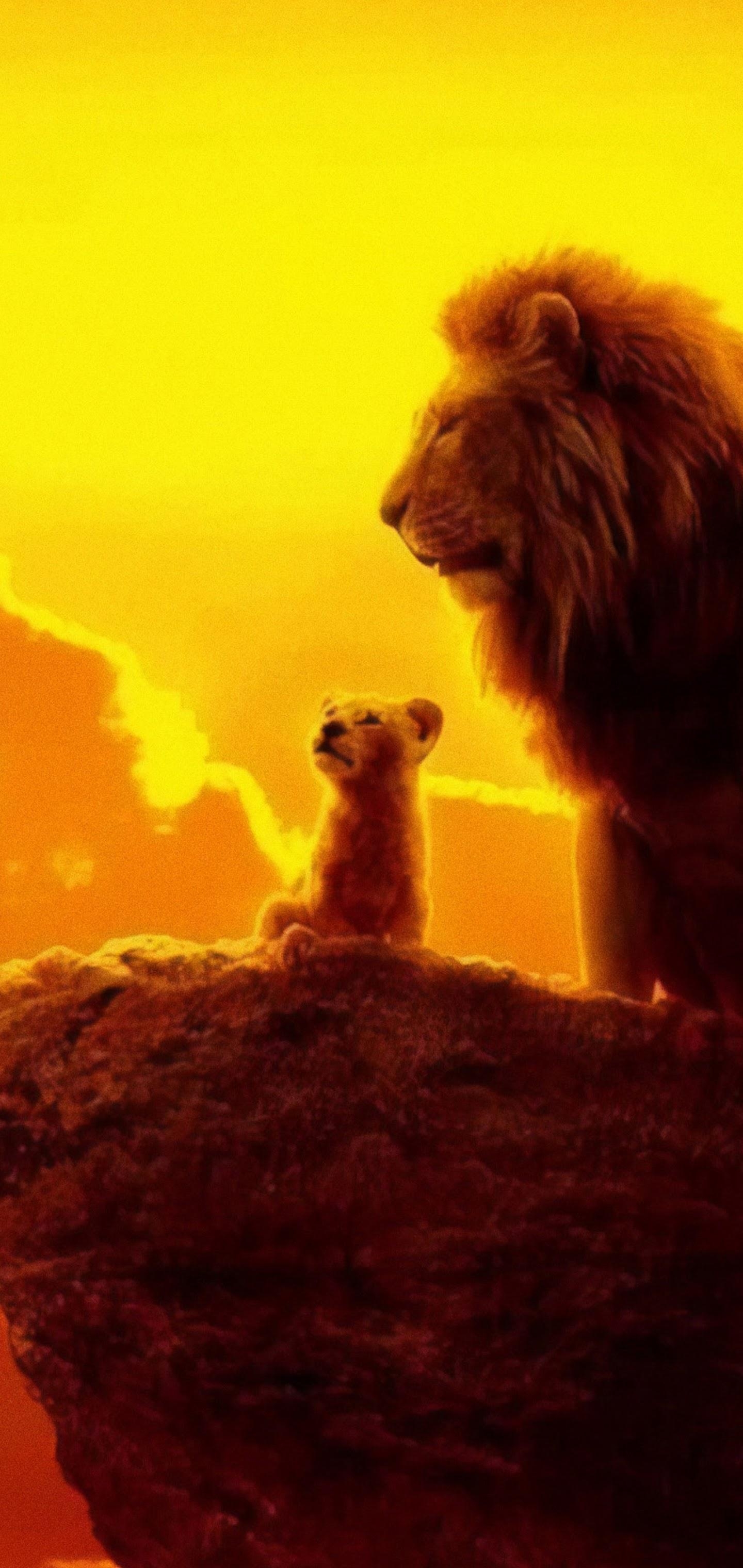 1440x3040 The Lion King 2019 Mufasa Simba 4K Wallpaper, Phone