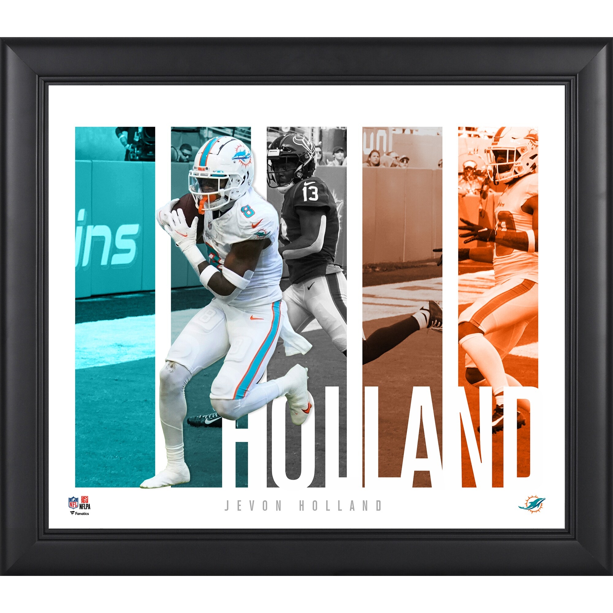 2000x2000 Jevon Holland Miami Dolphins Framed 15 x 17 Player Panel Collage, Phone