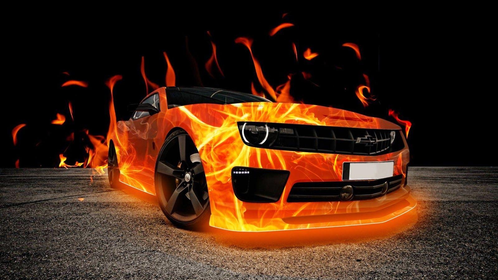 1600x900 Cars View: Fire 3D wallpaper of cars for desktop, Desktop