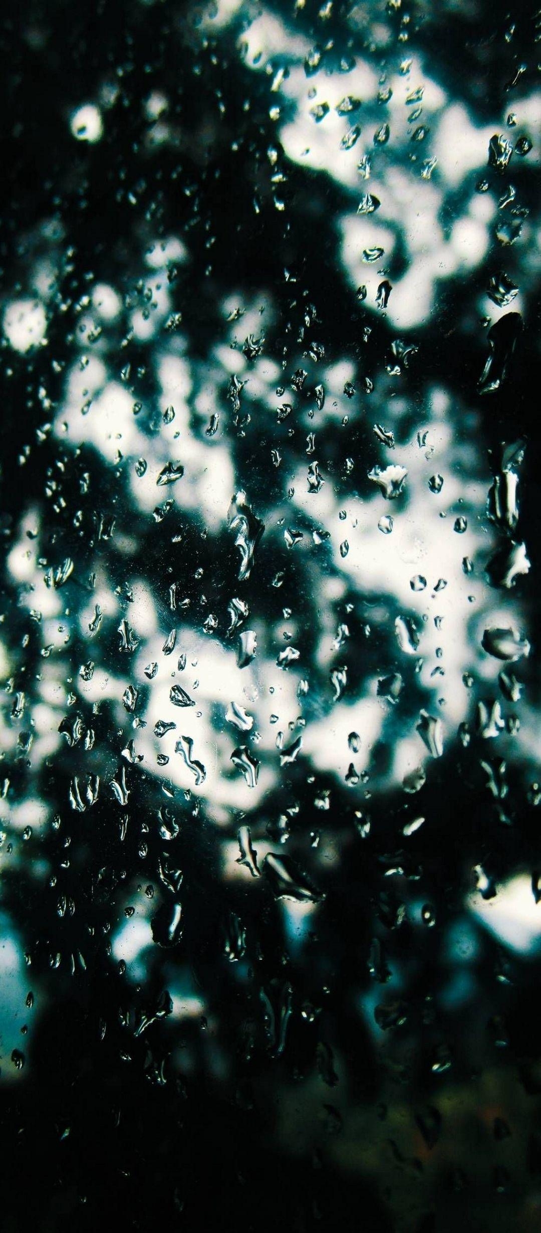 1080x2460 Rain Drops Glass Blur - [], Phone