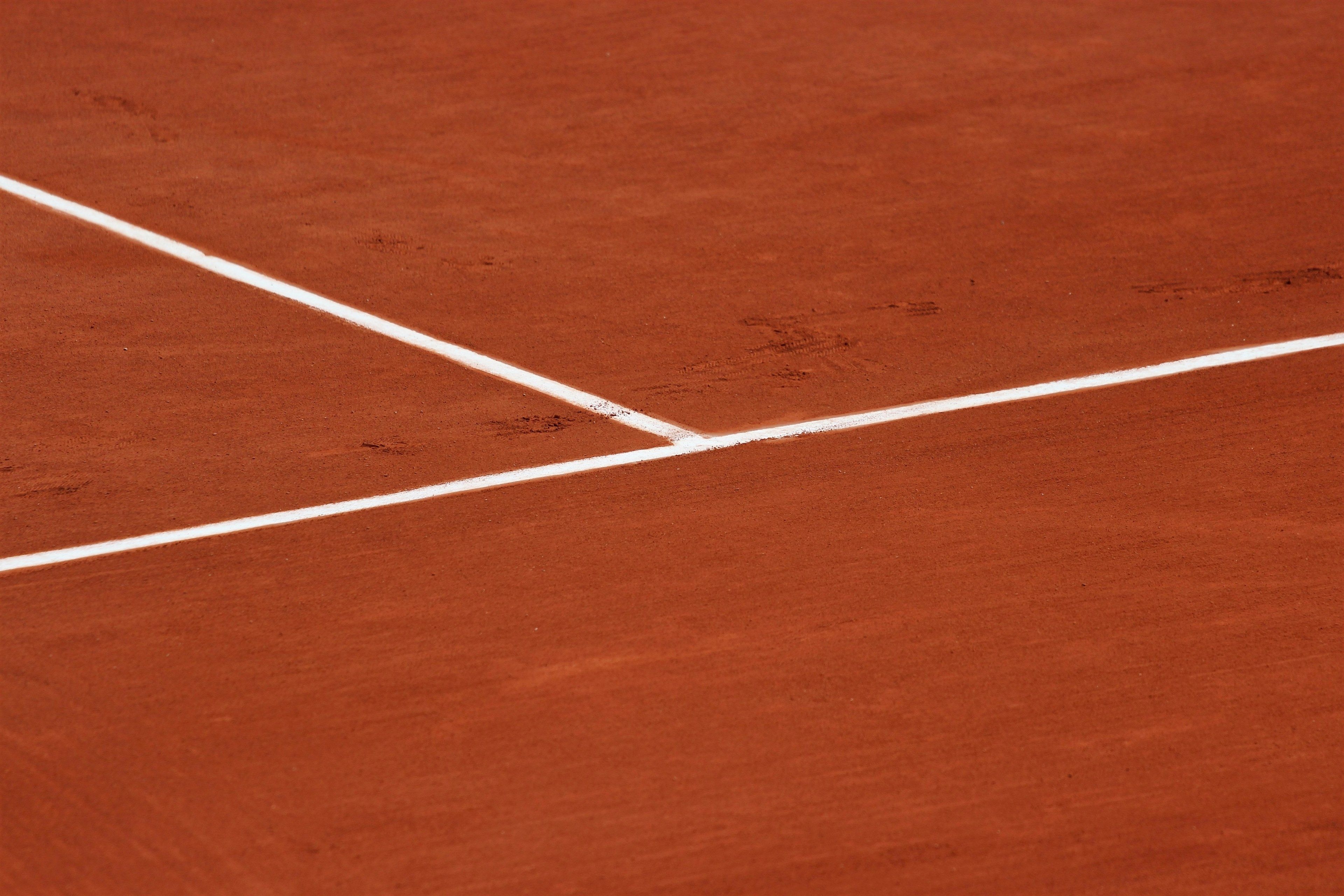 3840x2560 Wallpaper / the view of a white tennis line markings, Desktop