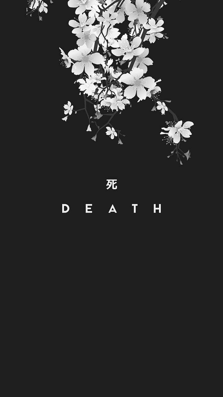 730x1300 HD wallpaper: death, Japan, dark, kanji, Phone