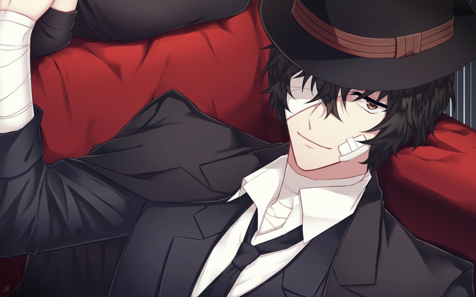 1600x1000 Dazai Osamu, Wallpaper Anime Image Board, Desktop