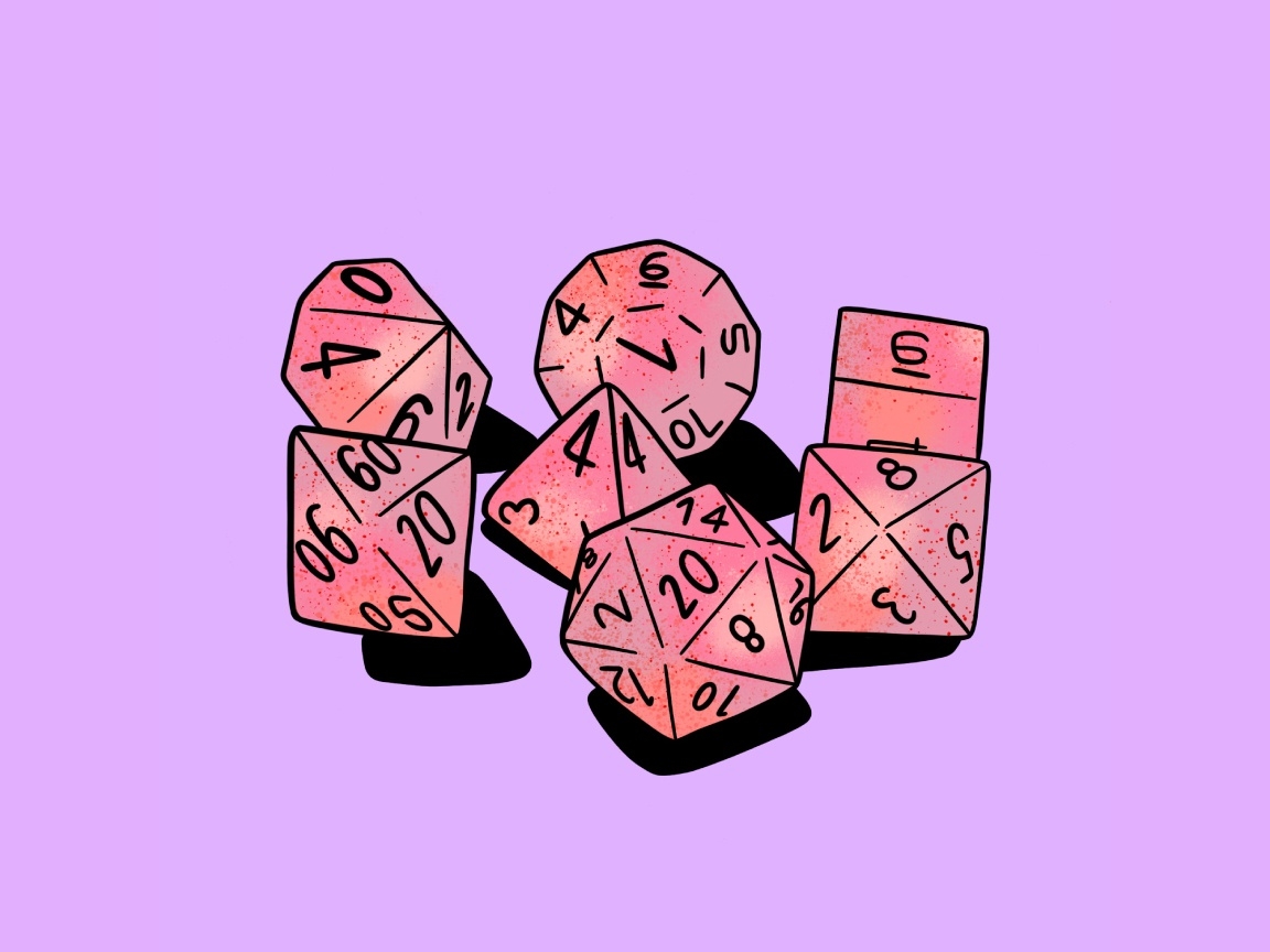 1160x870 Dice, Inktober Day 11, Desktop