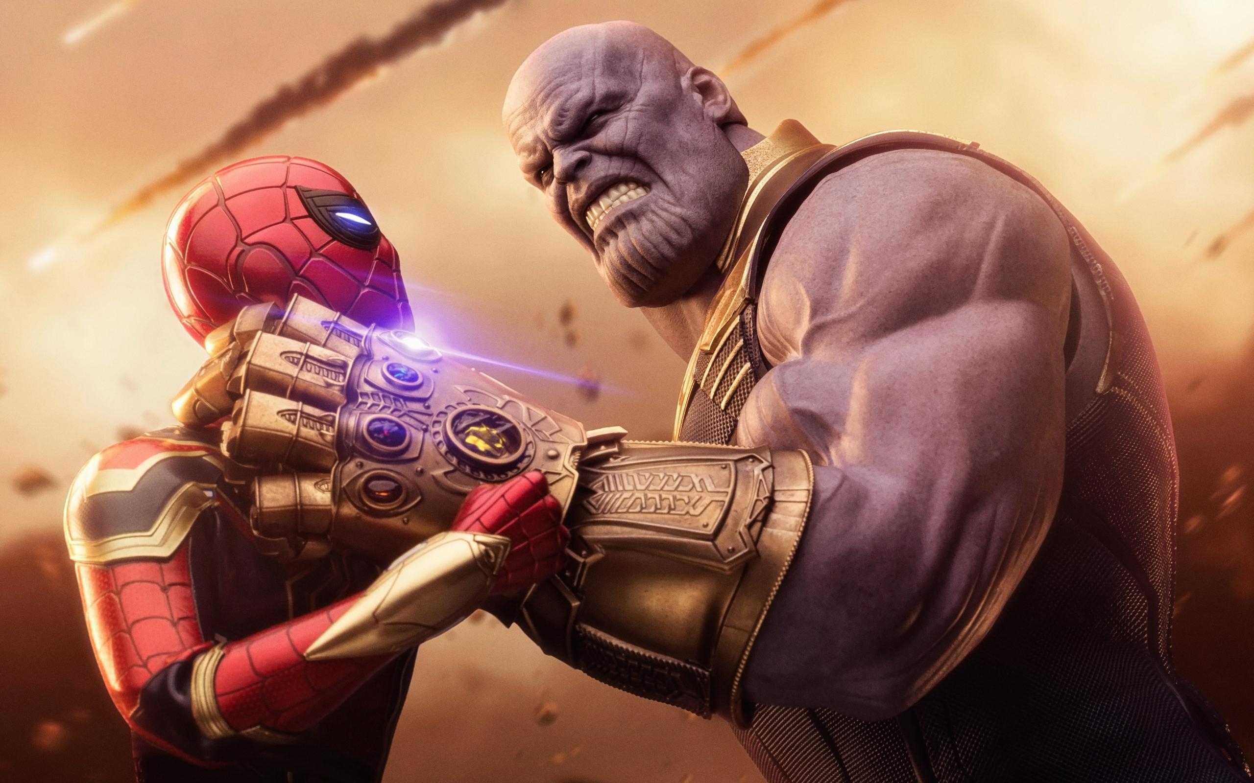 2560x1600 Wallpaper Of Avengers, Infinity War, Spider Man, Thanos Background, Desktop