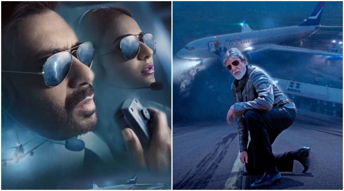 1200x670 Ajay Devgn Amitabh Bachchan's Runway 34 Releases Thrilling Motion Posters. Entertainment News, The Indian Express, Desktop