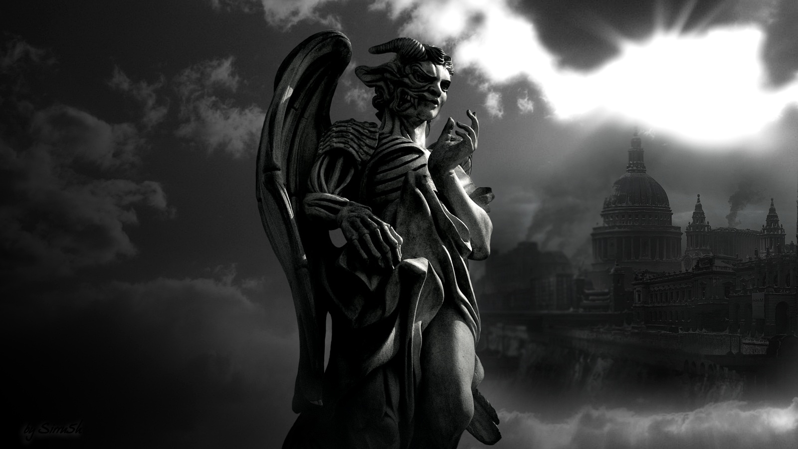 1600x900 Angels and demons wallpaper, Desktop