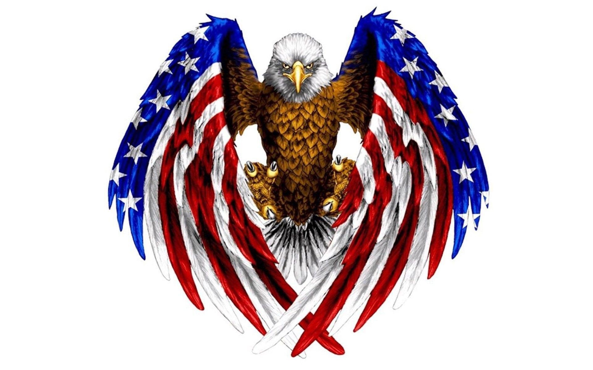 1920x1200 American Flag With Eagle Wallpaper, Desktop